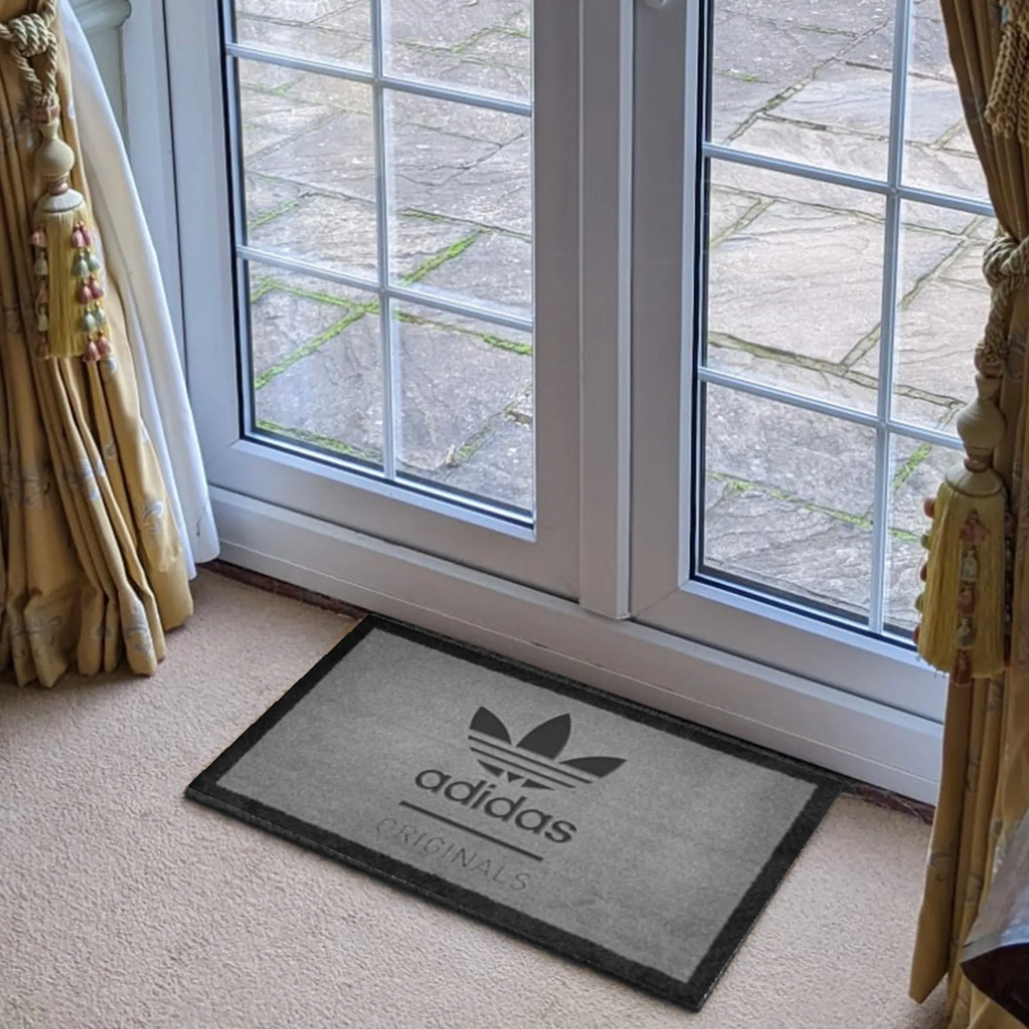 Project Crepslocker Adidas Originals Light Grey Doormat 70x40cm< Rugs & Mats|Designer Home Accessories