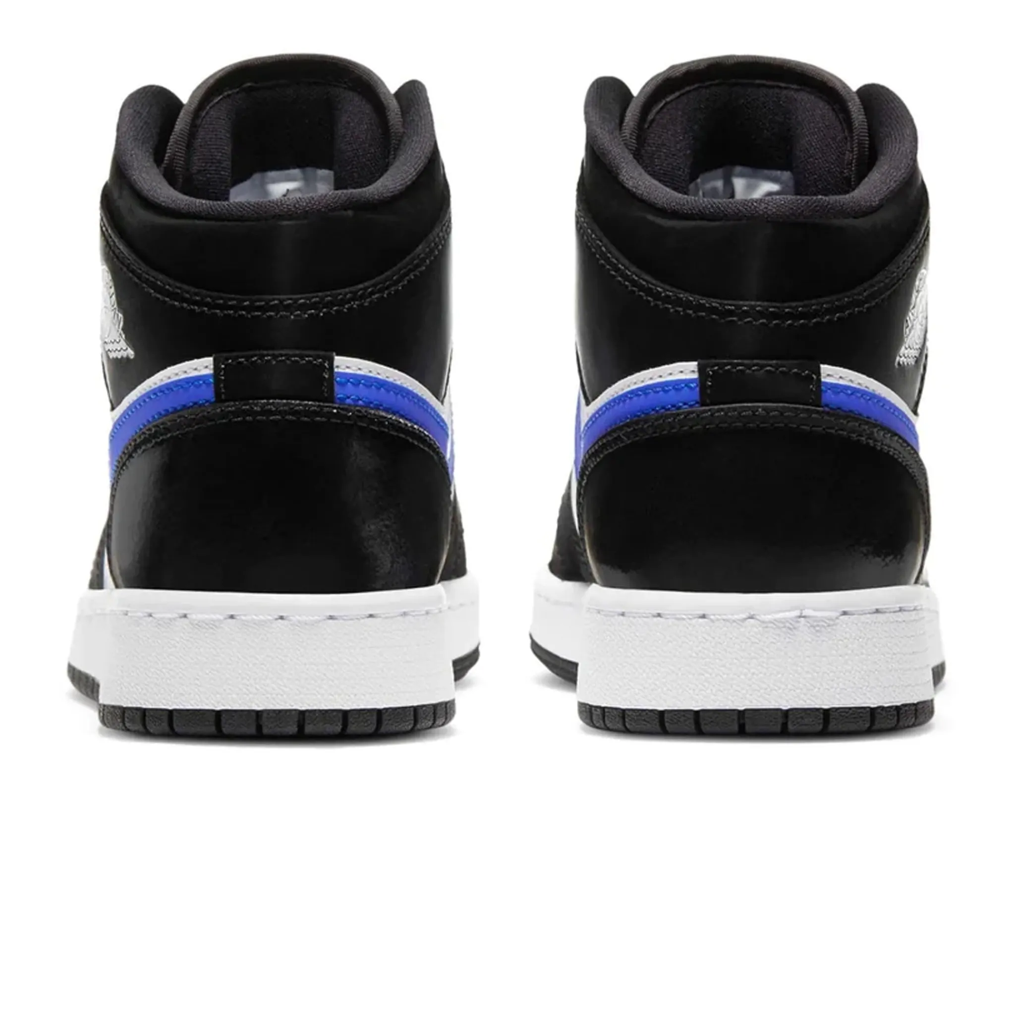 Air Jordan 1 Mid Black Racer Blue (GS)< Black Trainers|Trainers