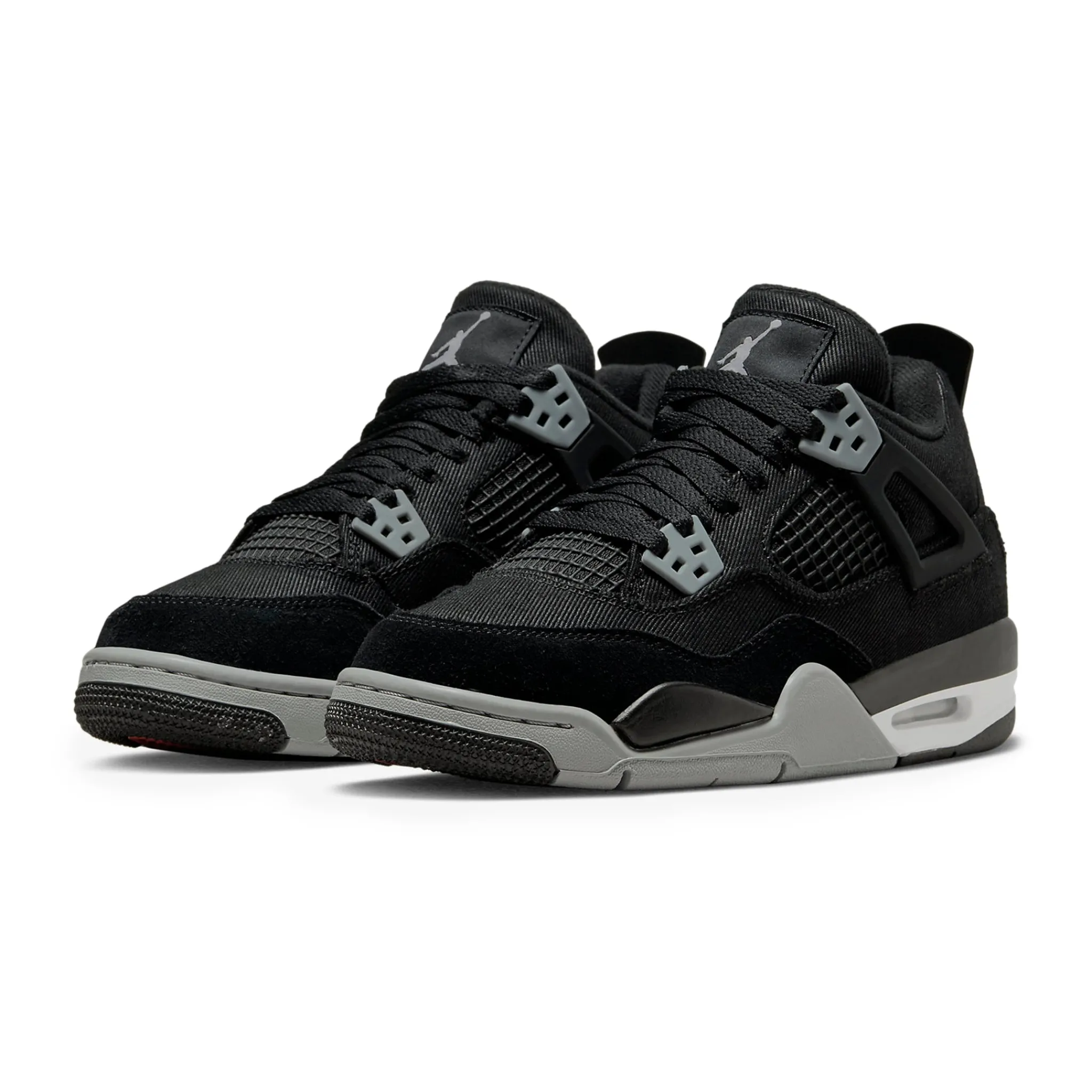Air Jordan 4 Retro Black Canvas (GS)< Black Trainers|Trainers