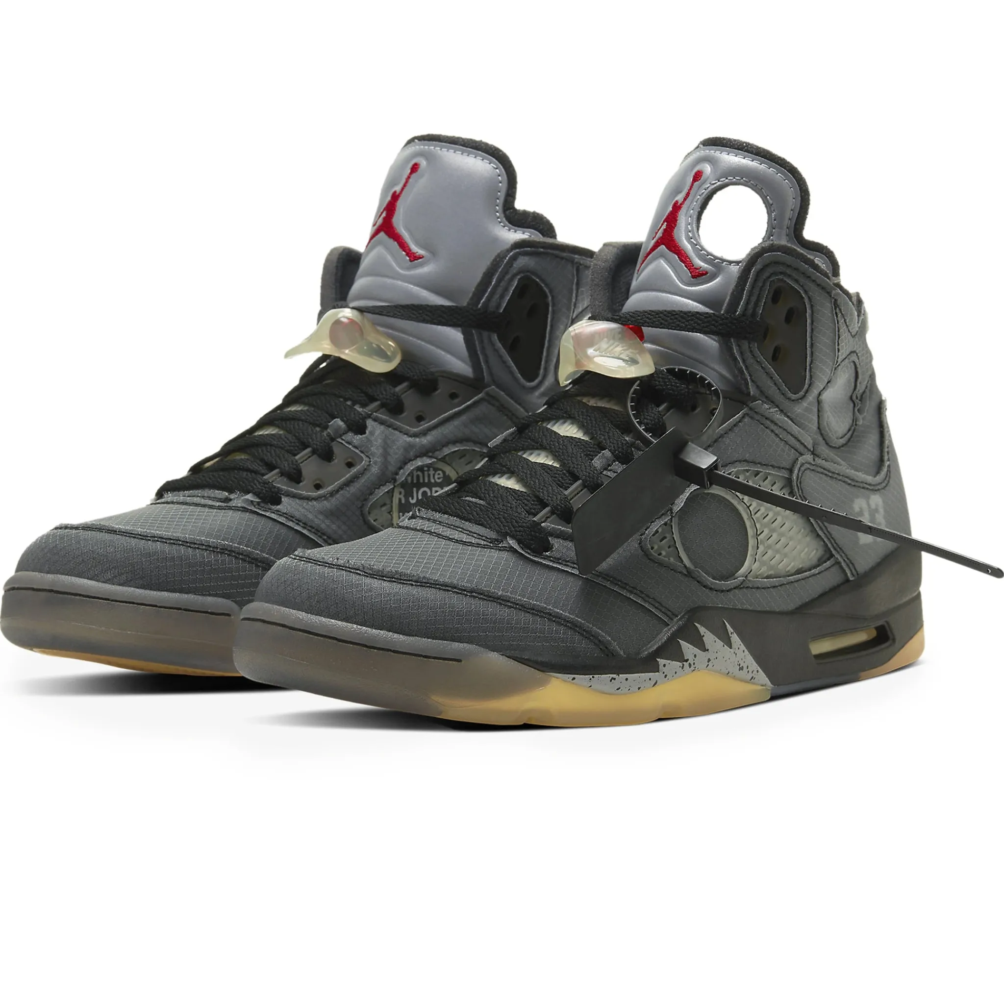 Air Jordan 5 x Off White Muslin< Black Trainers|Trainers