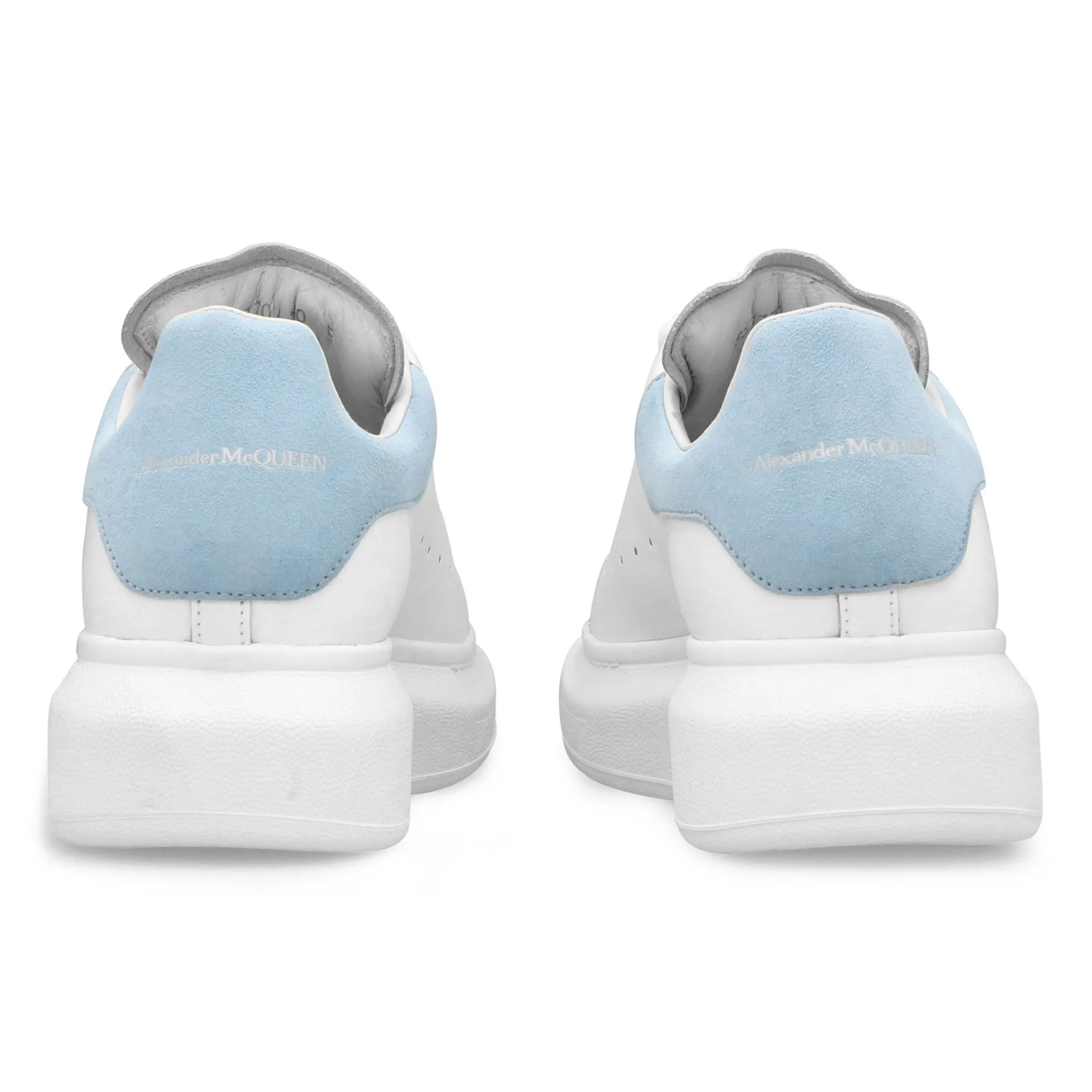 Alexander Mcqueen Raised Sole White Blue Sneaker< White Trainers|Designer Trainers