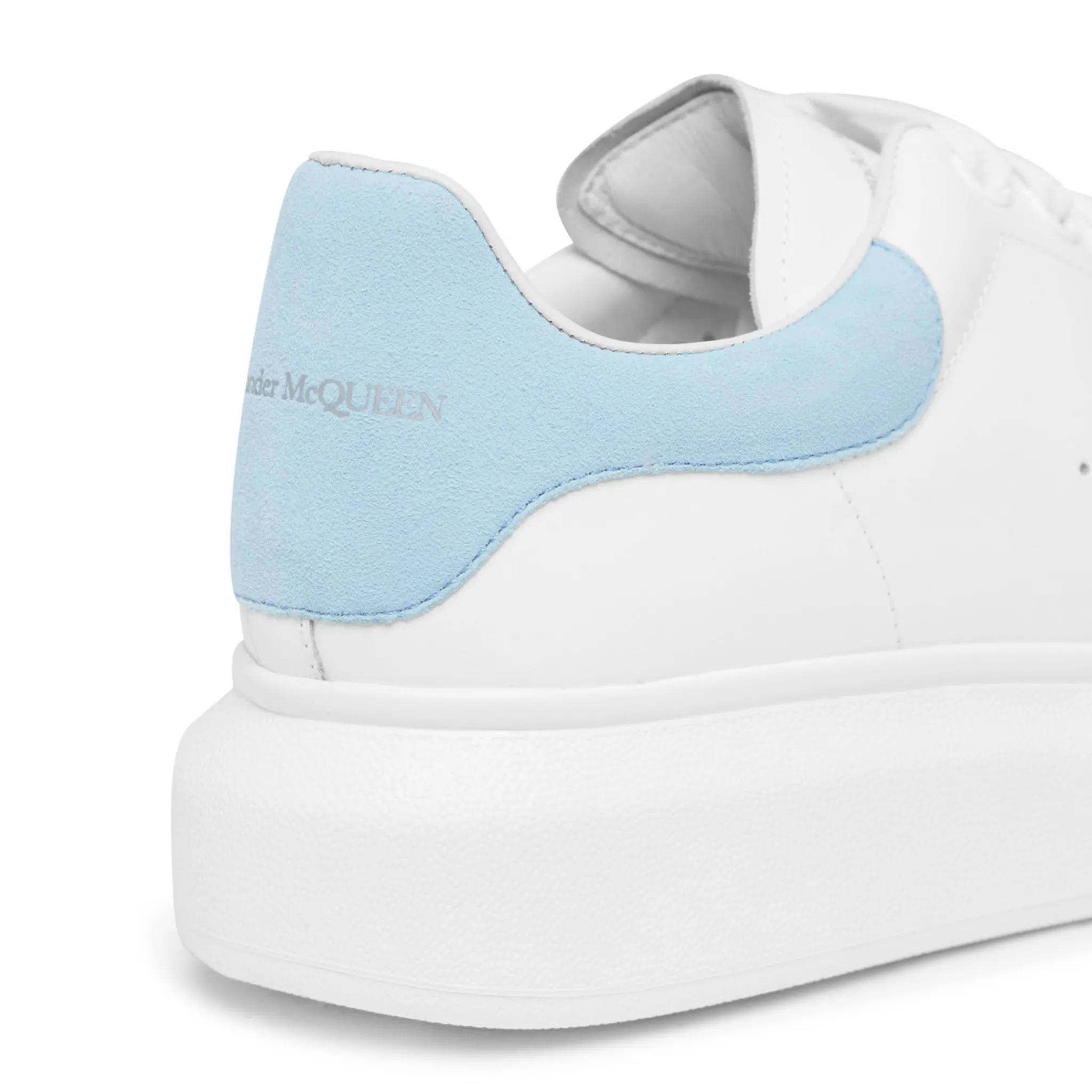 Alexander Mcqueen Raised Sole White Blue Sneaker< White Trainers|Designer Trainers