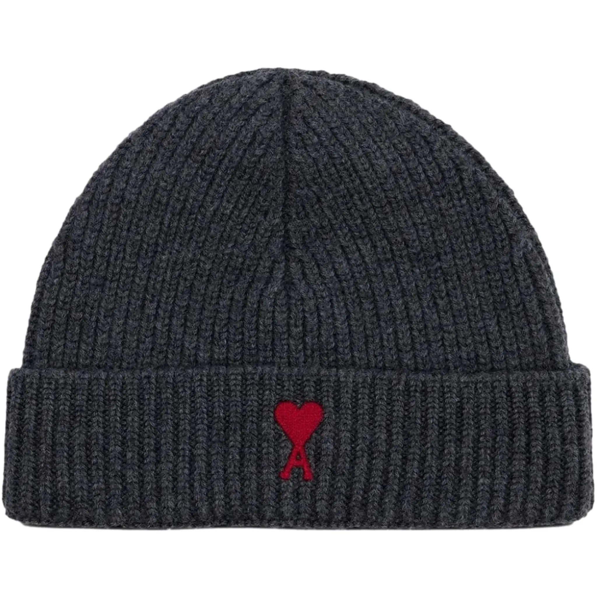 Ami Paris Red ADC Grey Beanie Hat< Hats & Caps