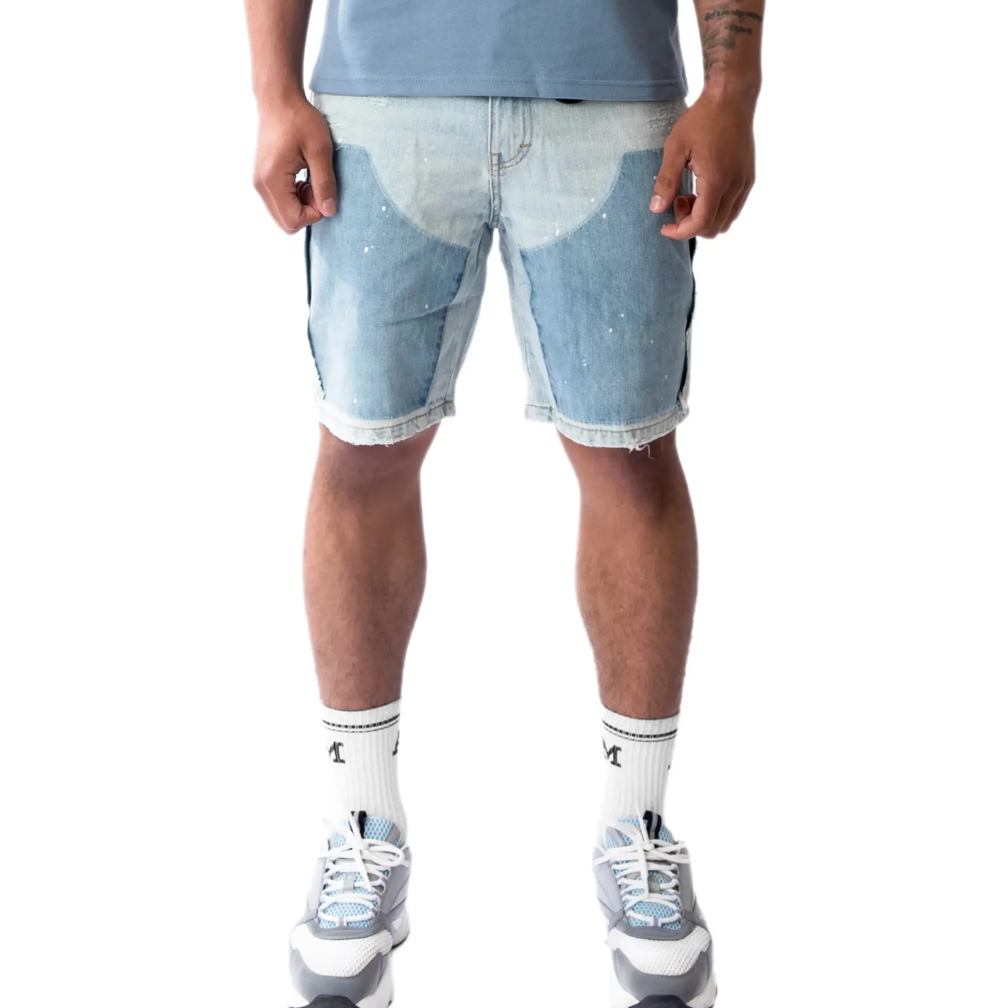 Amicci Adrano Light Blue Carpenter Shorts< Shorts