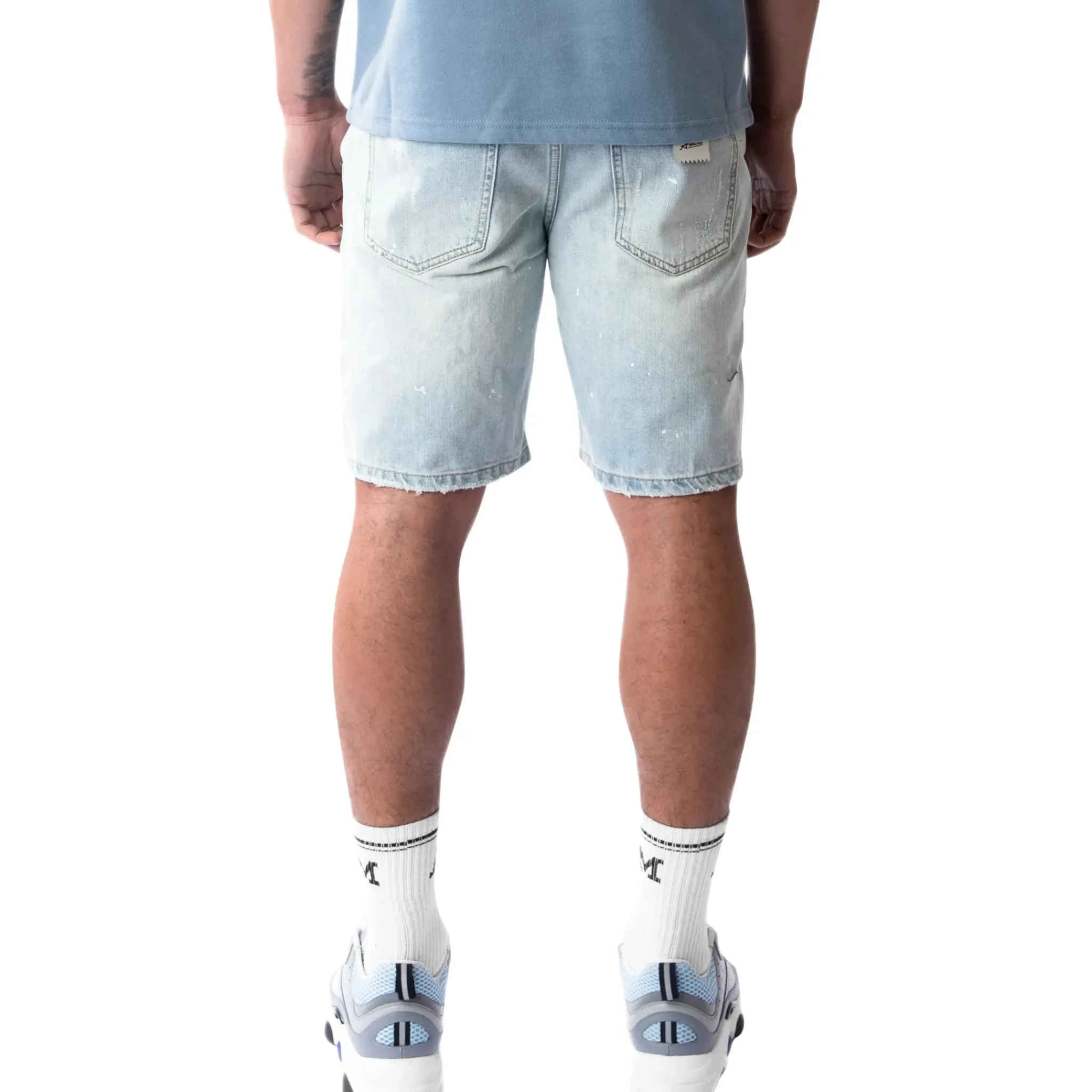 Amicci Adrano Light Blue Carpenter Shorts< Shorts