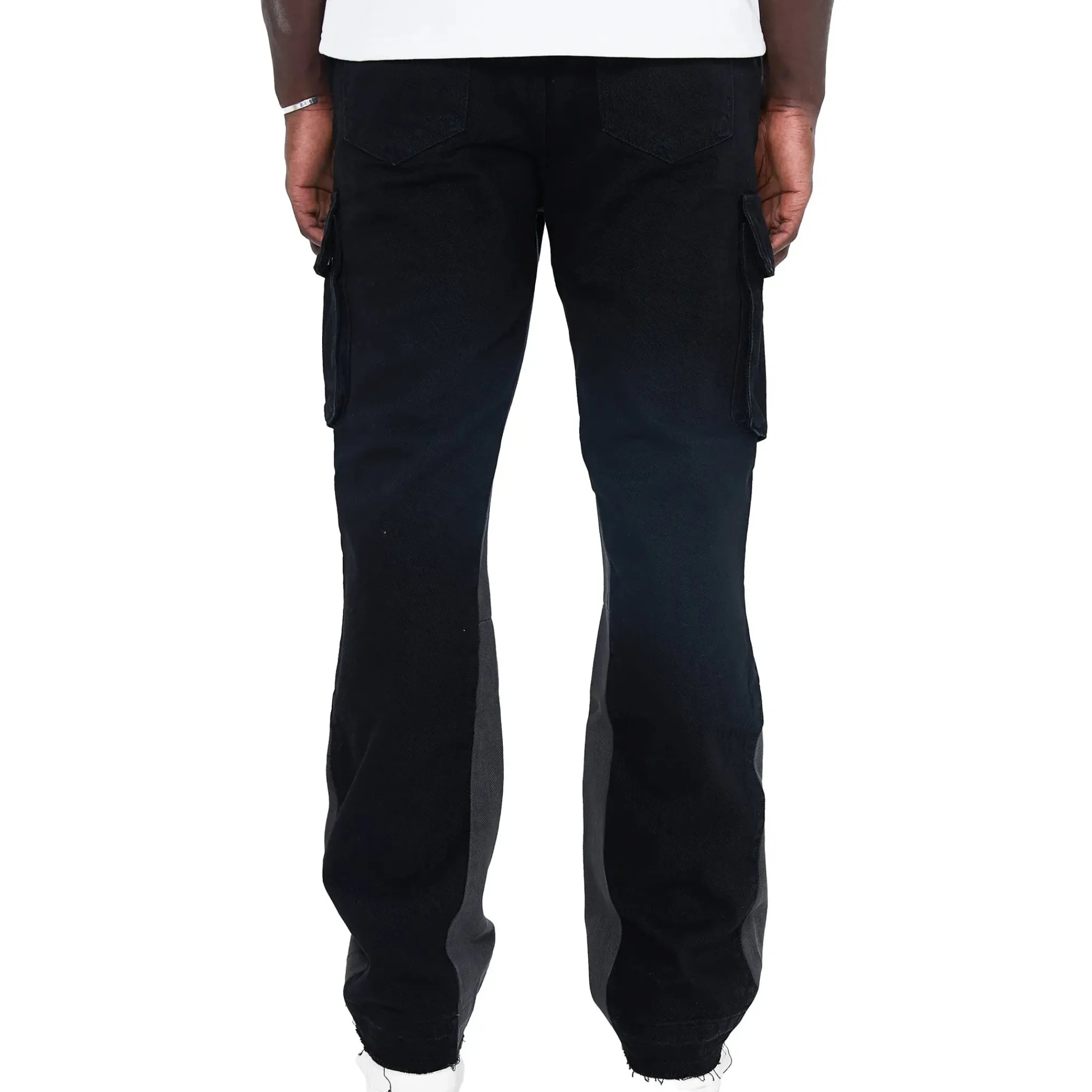 Amicci Renzo Flare Cargo Pants Black< Cargo Pants|Bottoms