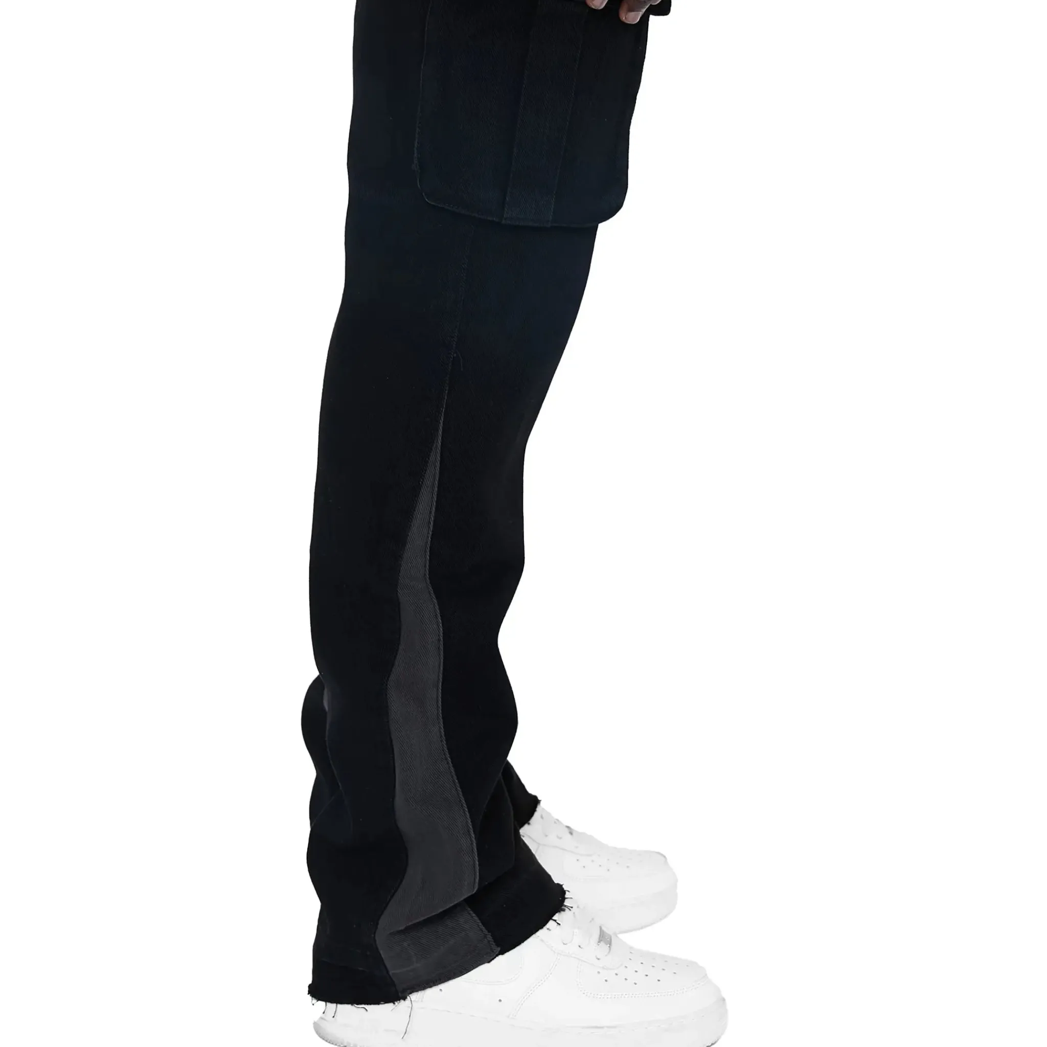Amicci Renzo Flare Cargo Pants Black< Cargo Pants|Bottoms