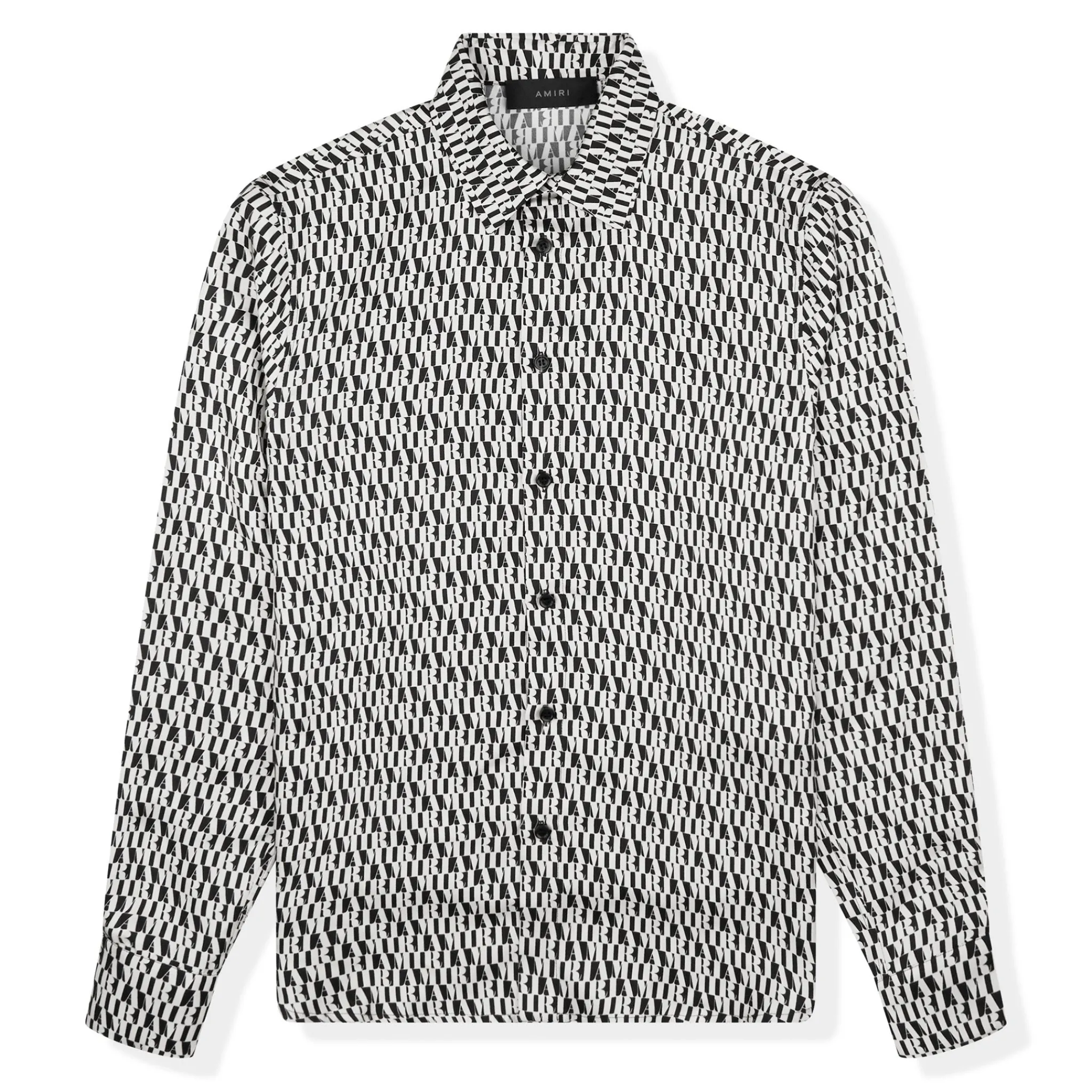 Amiri All Over Silk White Black Shirt< Shirts