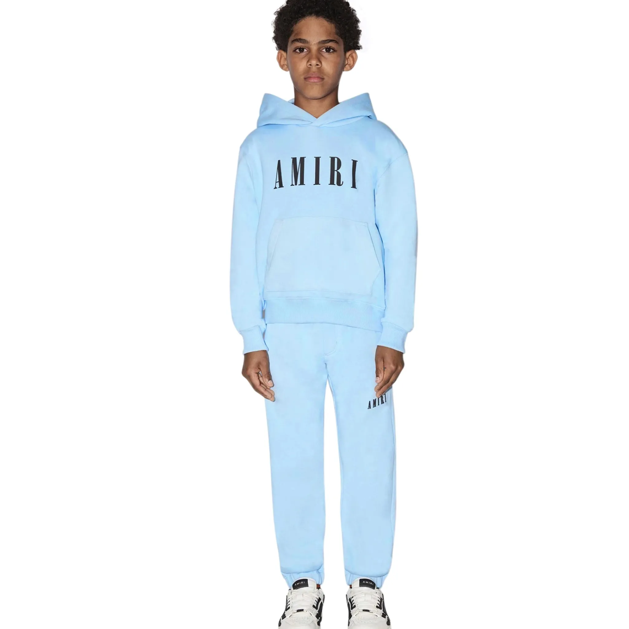 Amiri Kids '' Baby Blue Hoodie< Sweatshirts & Hoodies
