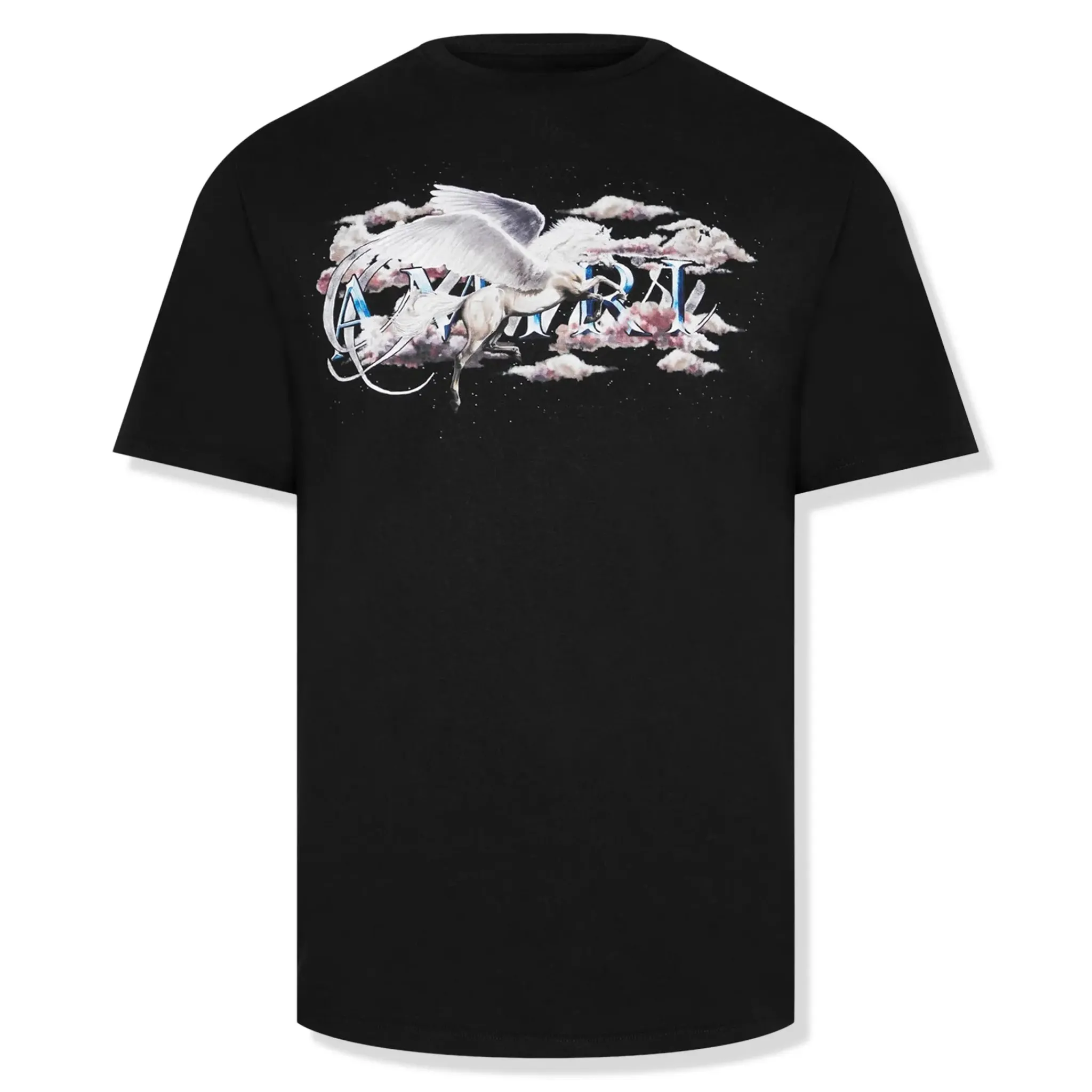 Amiri Pegasus Script Logo Black T Shirt< T-shirts