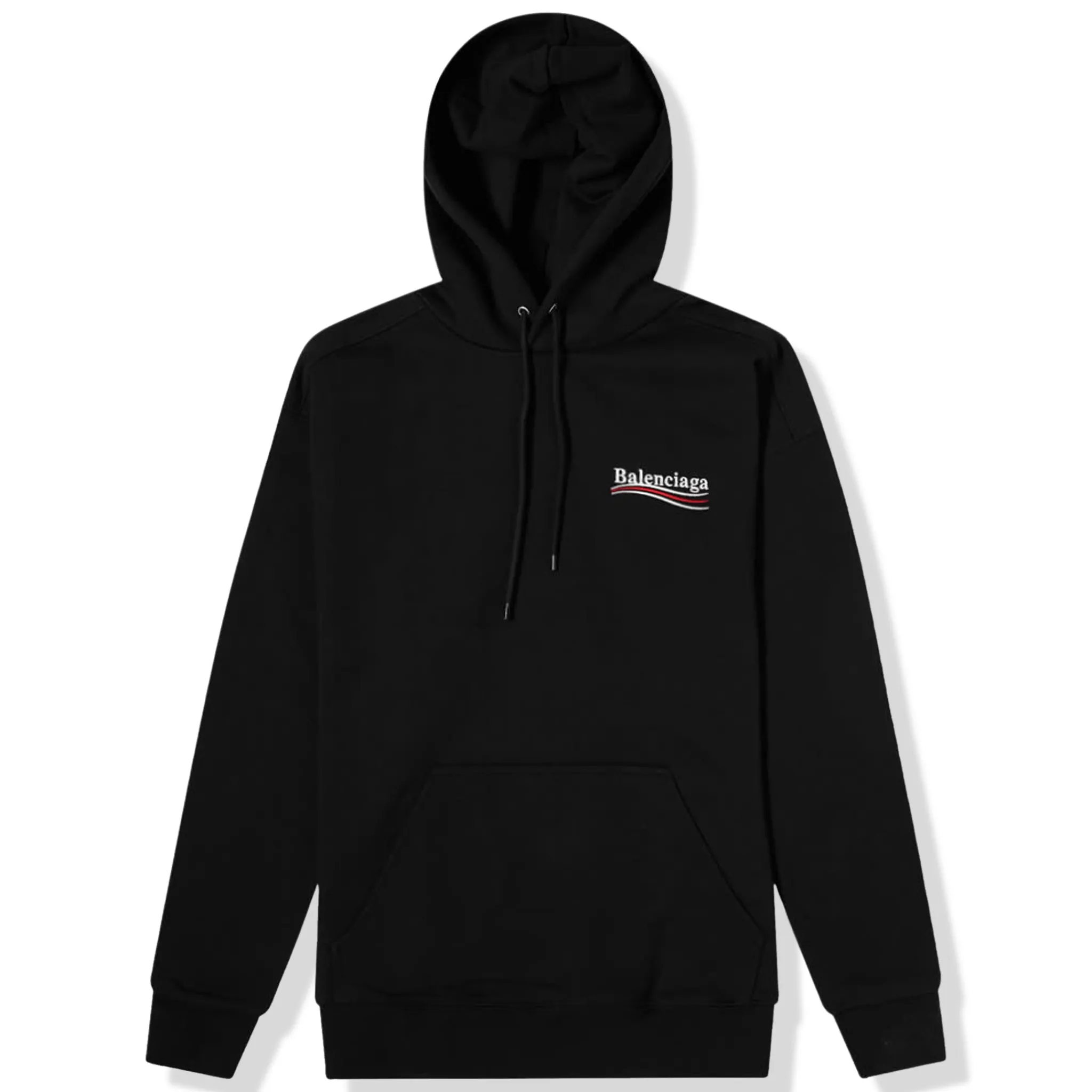 Balenciaga Political Logo Hoodie Black< Sweatshirts & Hoodies