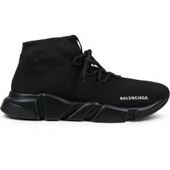 Balenciaga Speed Knit Lace Sock Triple Black (W)< Black Trainers|Designer Trainers