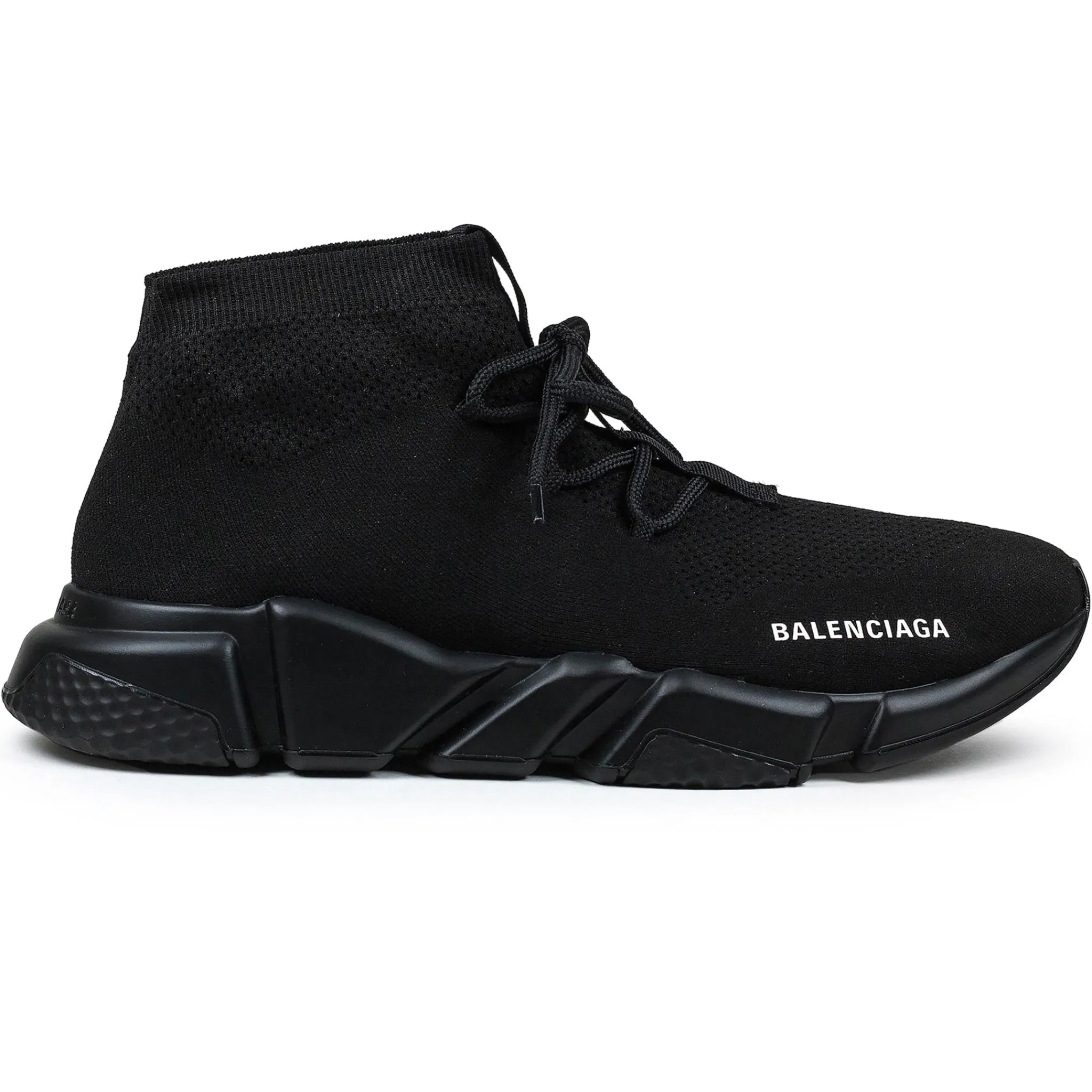 Balenciaga Speed Knit Lace Sock Triple Black (W)< Black Trainers|Designer Trainers