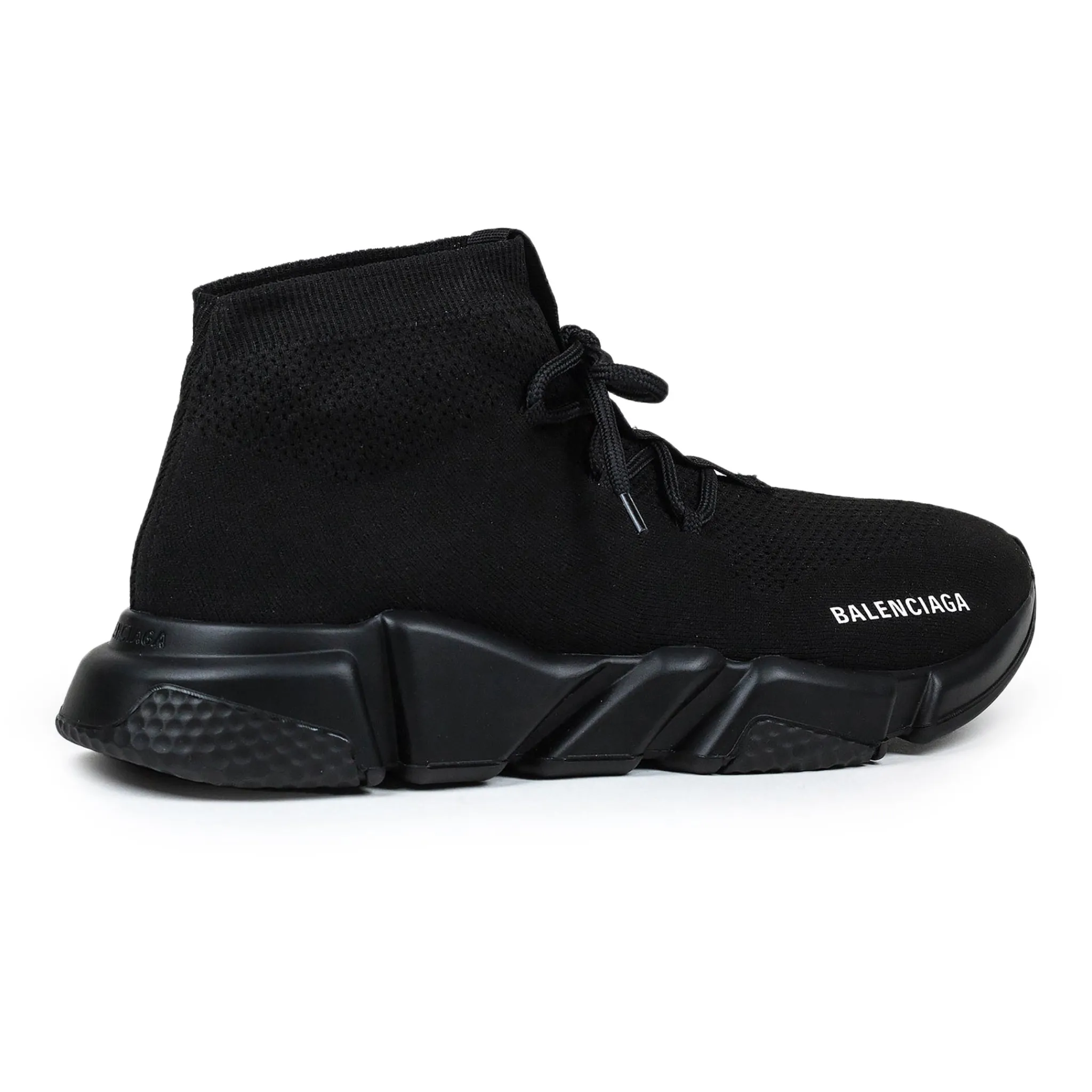 Balenciaga Speed Knit Lace Sock Triple Black (W)< Black Trainers|Designer Trainers