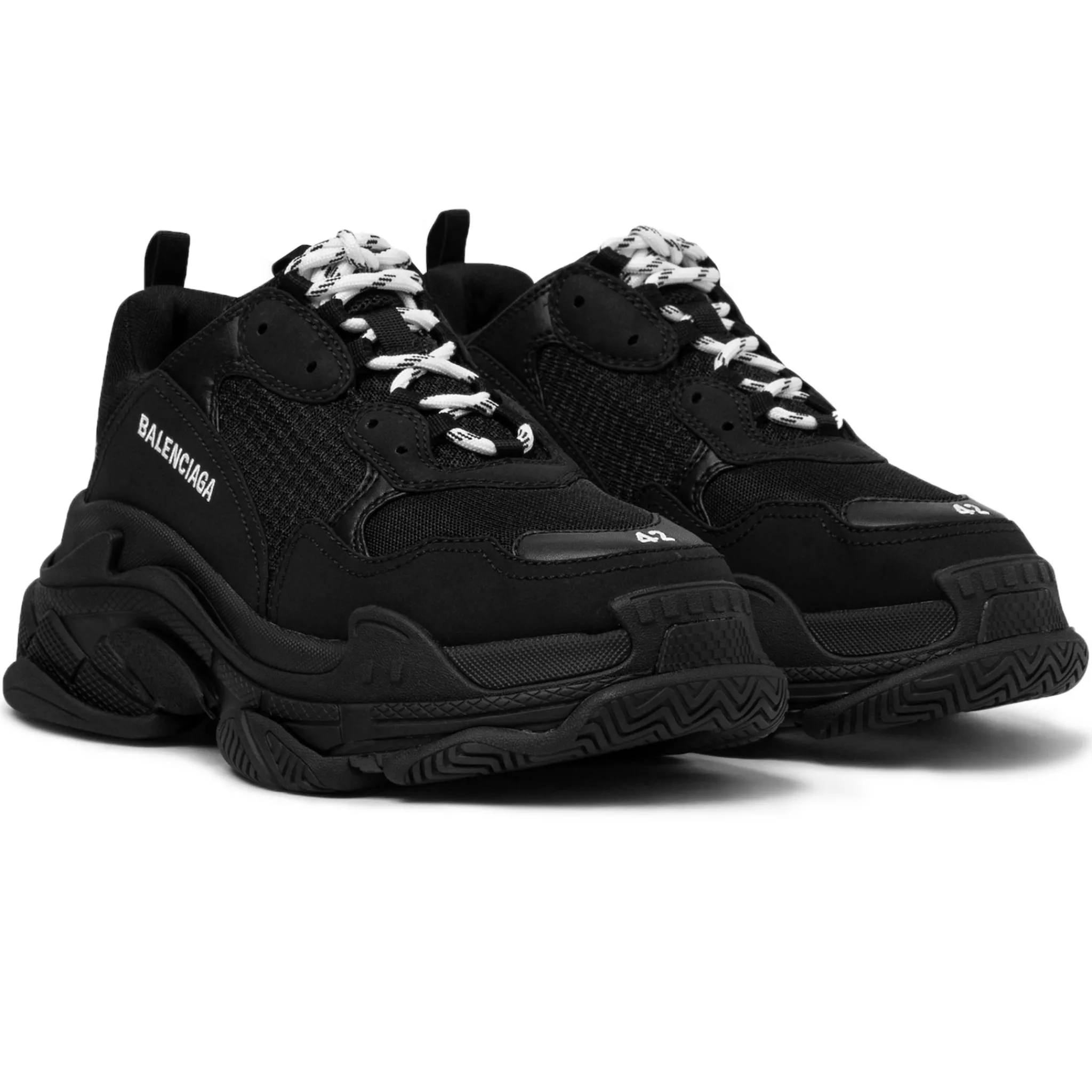 Balenciaga Triple S Sneaker Triple Black< Black Trainers|Designer Trainers
