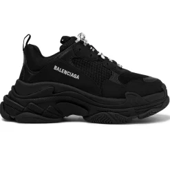Balenciaga Triple S Sneaker Triple Black (W)< Black Trainers|Designer Trainers