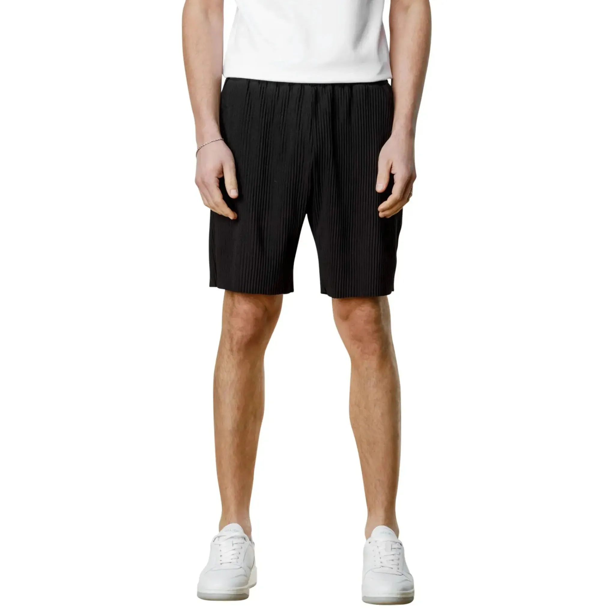 Belier Pleated Black Resort Shirt & Shorts< Shorts|Shirts