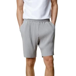 Belier Pleated Light Grey Shorts< Shorts