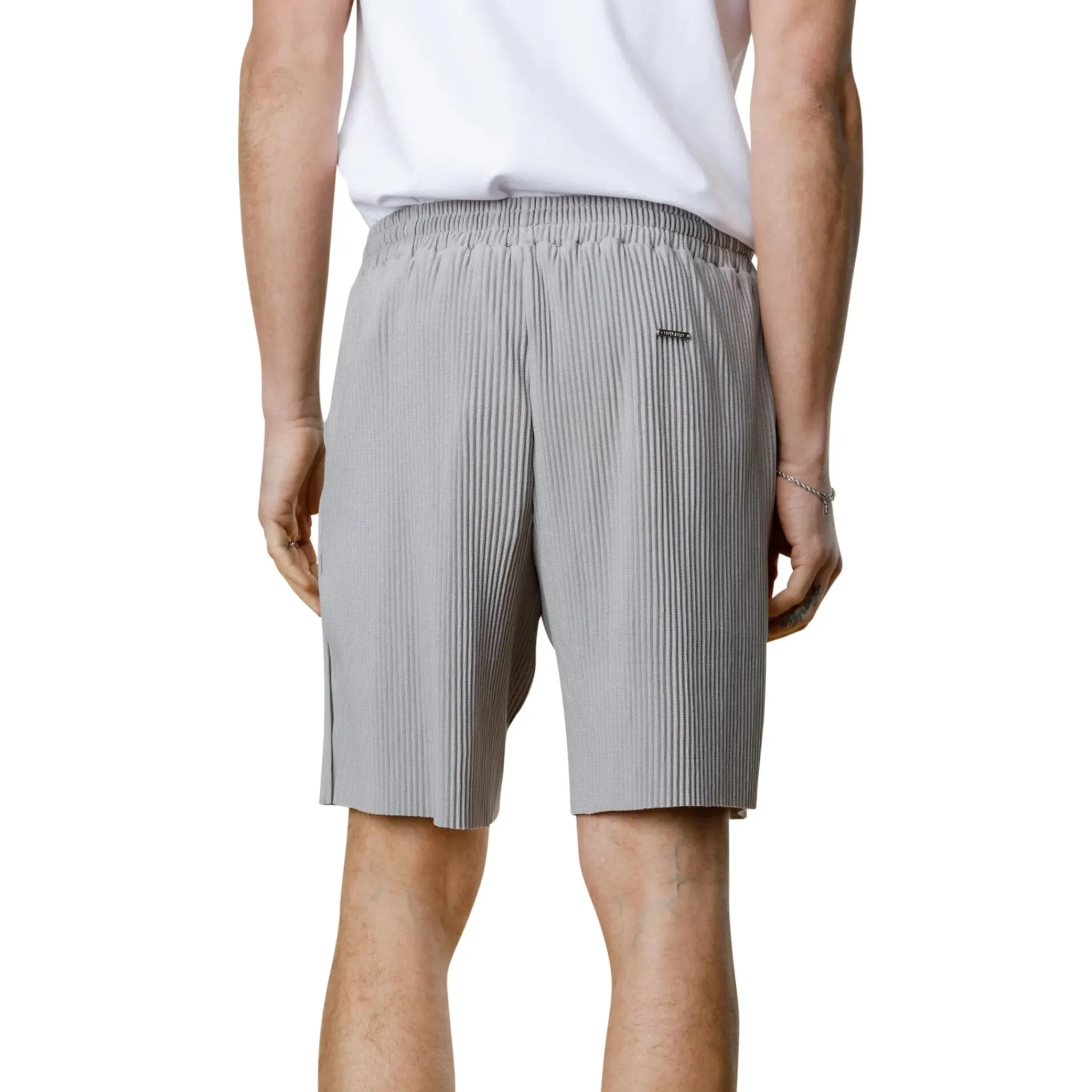 Belier Pleated Light Grey Shorts< Shorts
