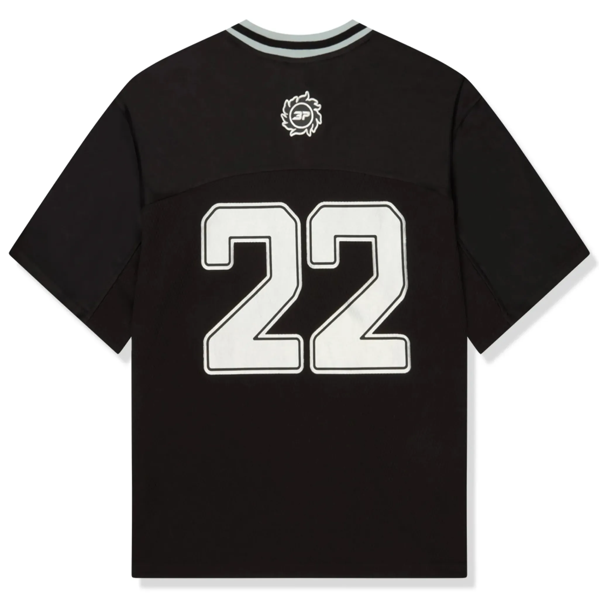 Broken Planet Market Broken Planet Black Silver Football Jersey< T-shirts