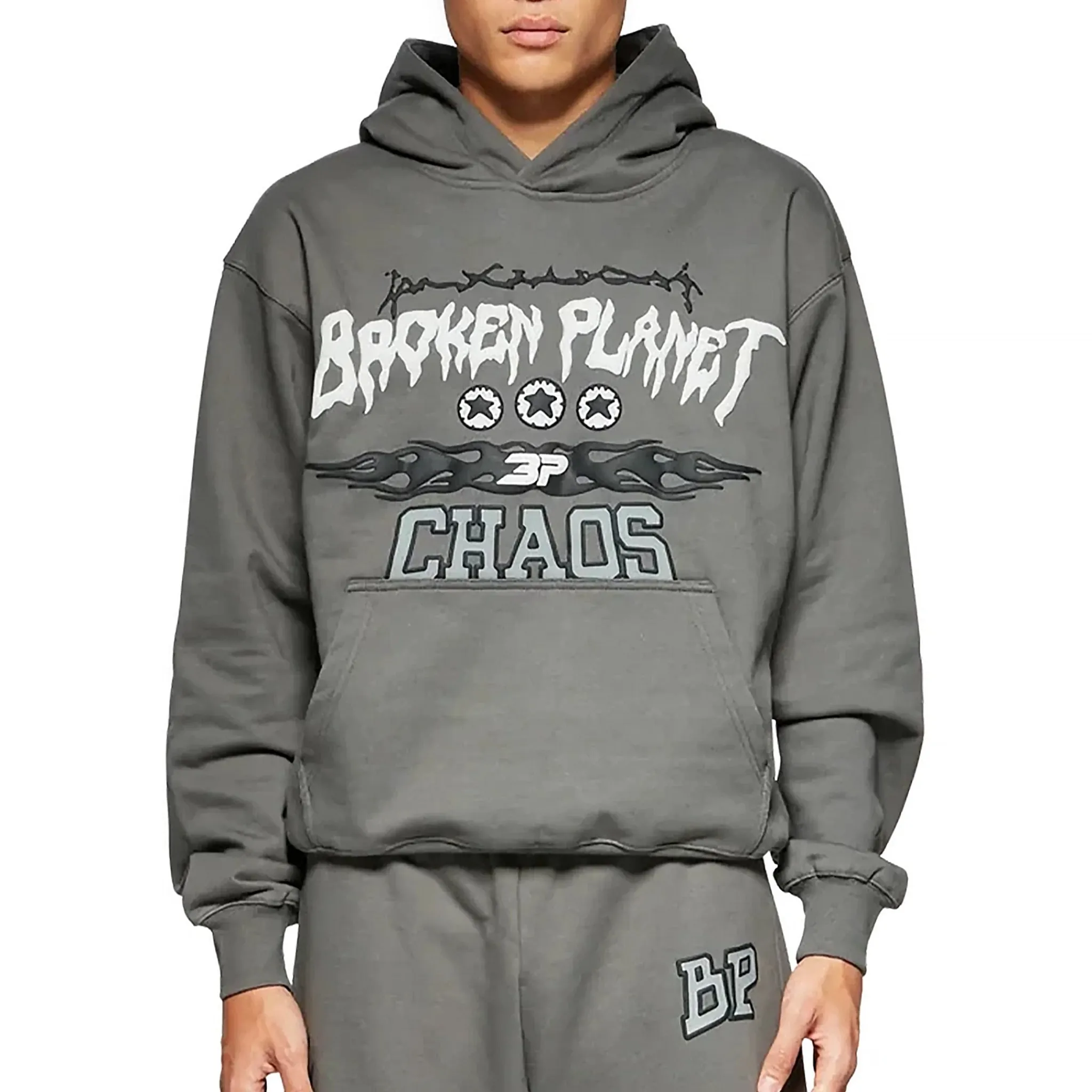 Broken Planet Market Broken Planet Chaos Gunmetal Grey Hoodie< Sweatshirts & Hoodies