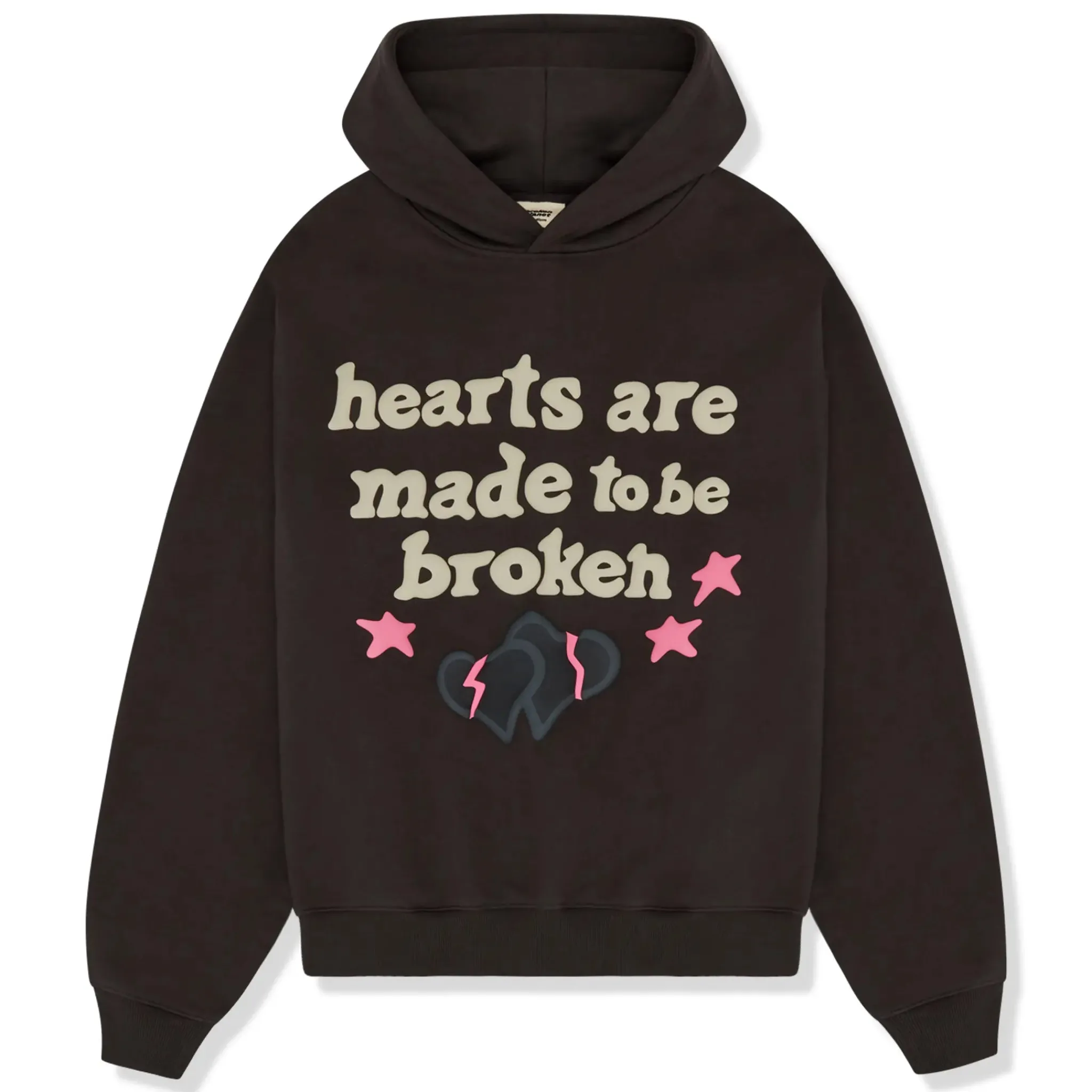Broken Planet Market Broken Planet Hearts Are Made To Be Broken Soot Black Hoodie< Sweatshirts & Hoodies