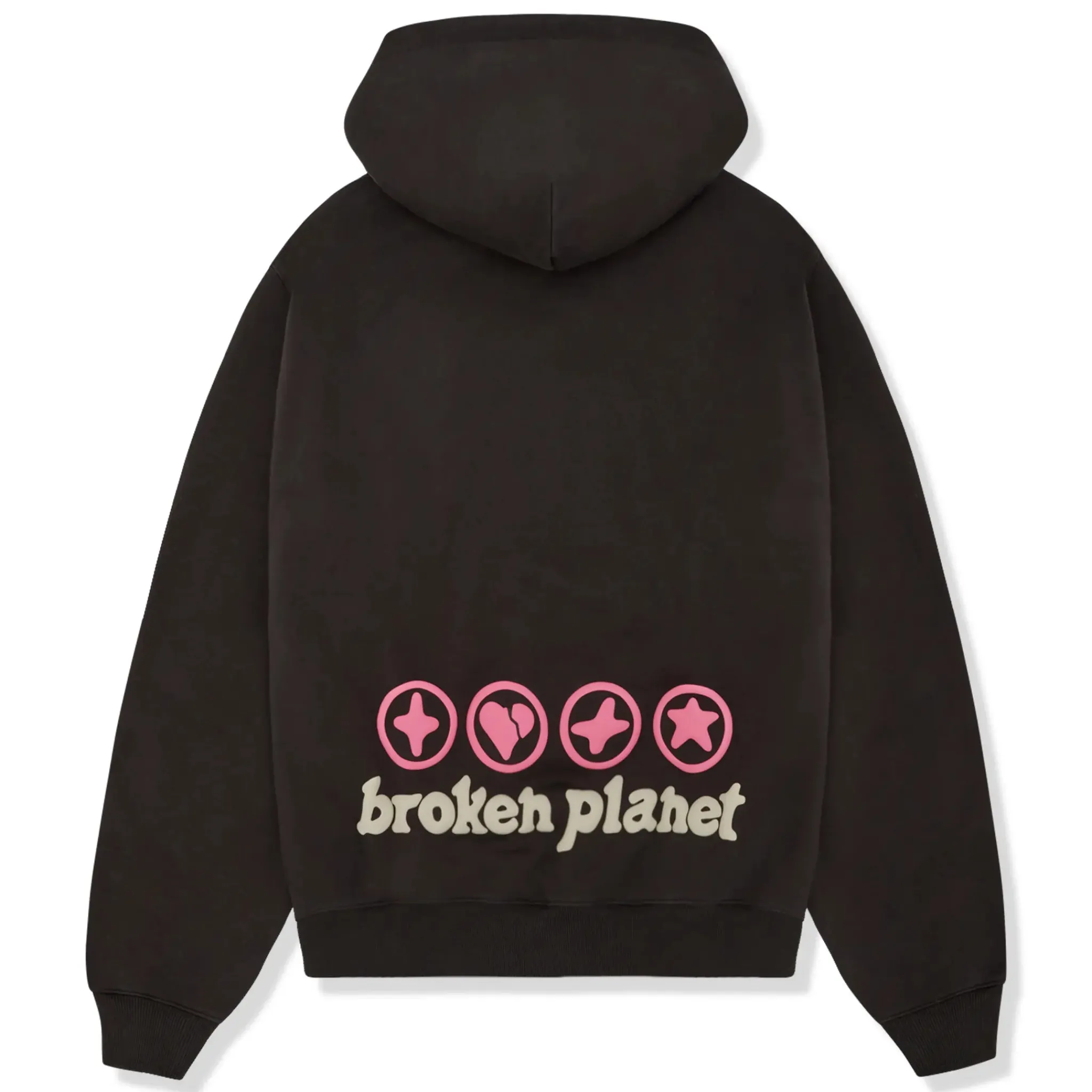 Broken Planet Market Broken Planet Hearts Are Made To Be Broken Soot Black Hoodie< Sweatshirts & Hoodies