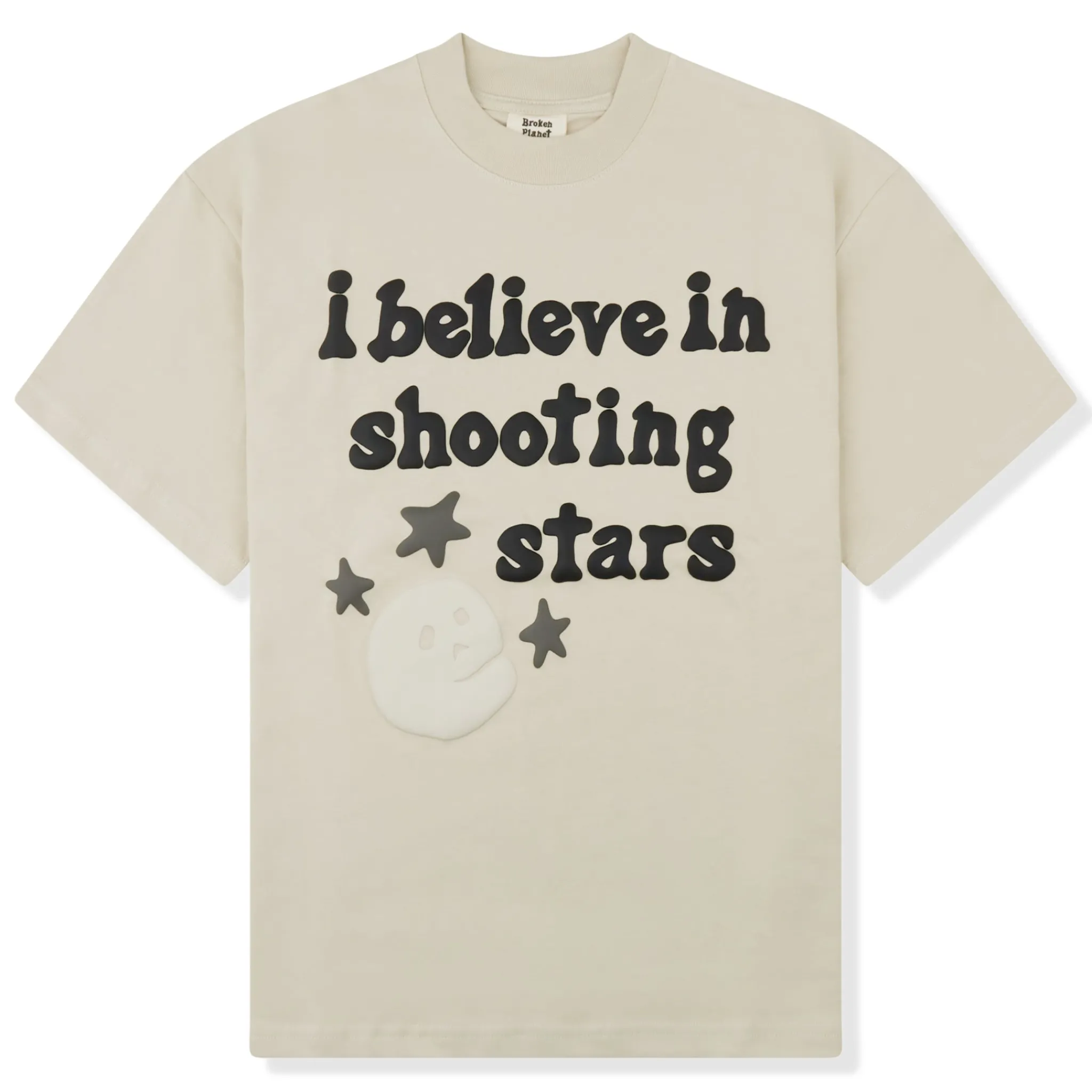 Broken Planet Market Broken Planet I Believe In Shooting Stars Bone White T Shirt< T-shirts