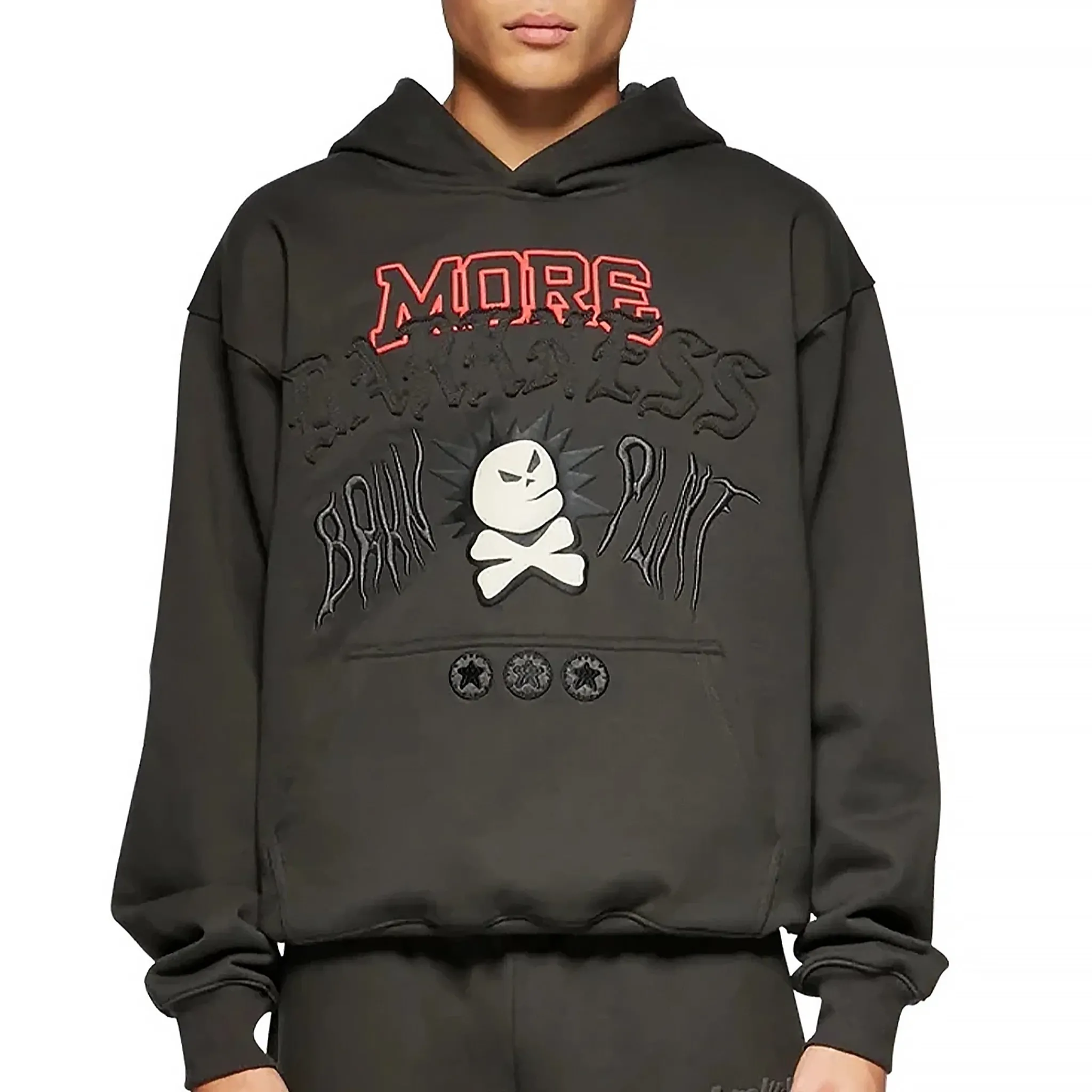 Broken Planet Market Broken Planet More Darkness Soot Black Hoodie< Sweatshirts & Hoodies