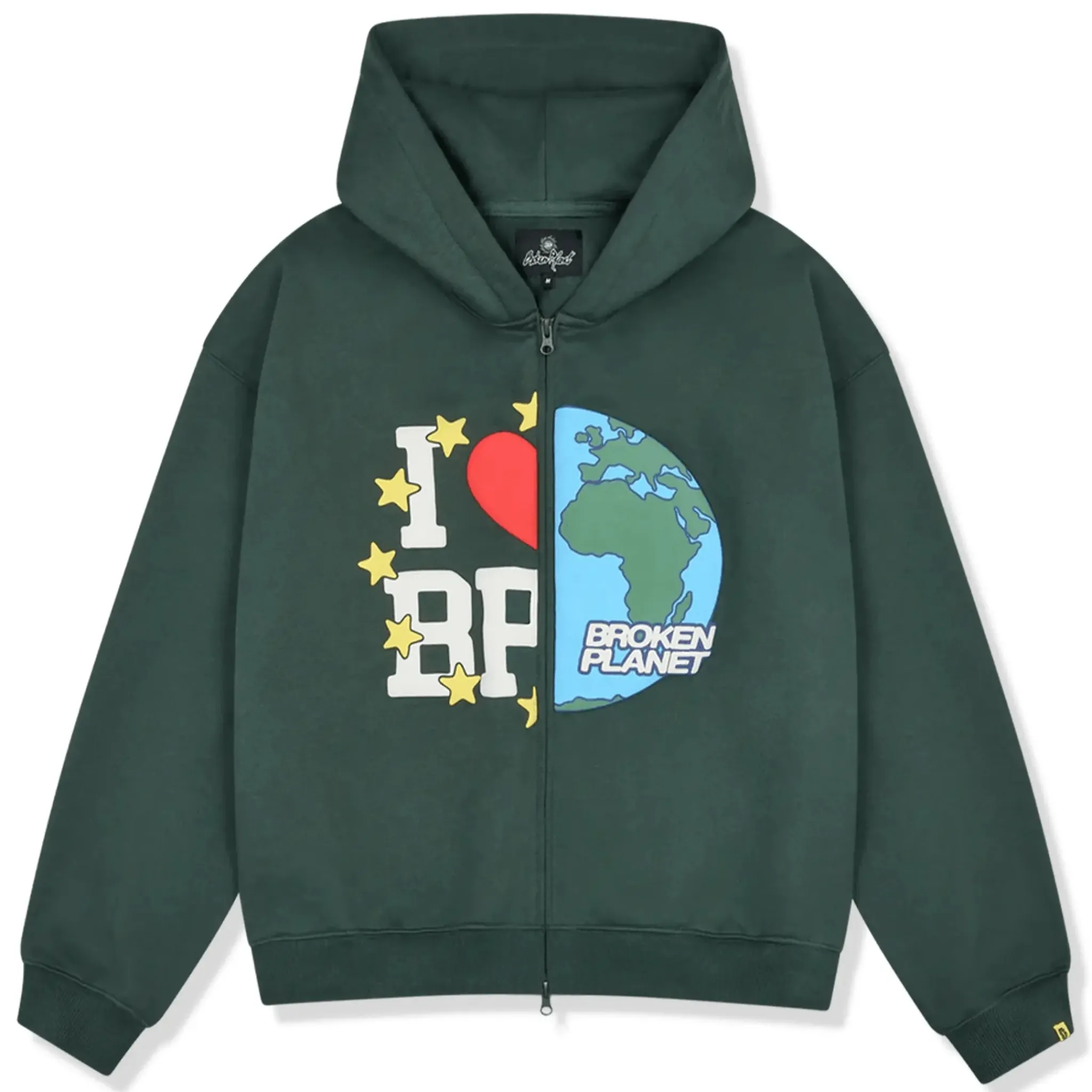 Broken Planet Market Broken Planet My Planet Emerald Green Zip-Up Hoodie< Sweatshirts & Hoodies