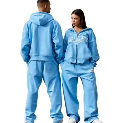 Broken Planet Market Broken Planet Outer Space Zip-Up Light Blue Hoodie< Sweatshirts & Hoodies