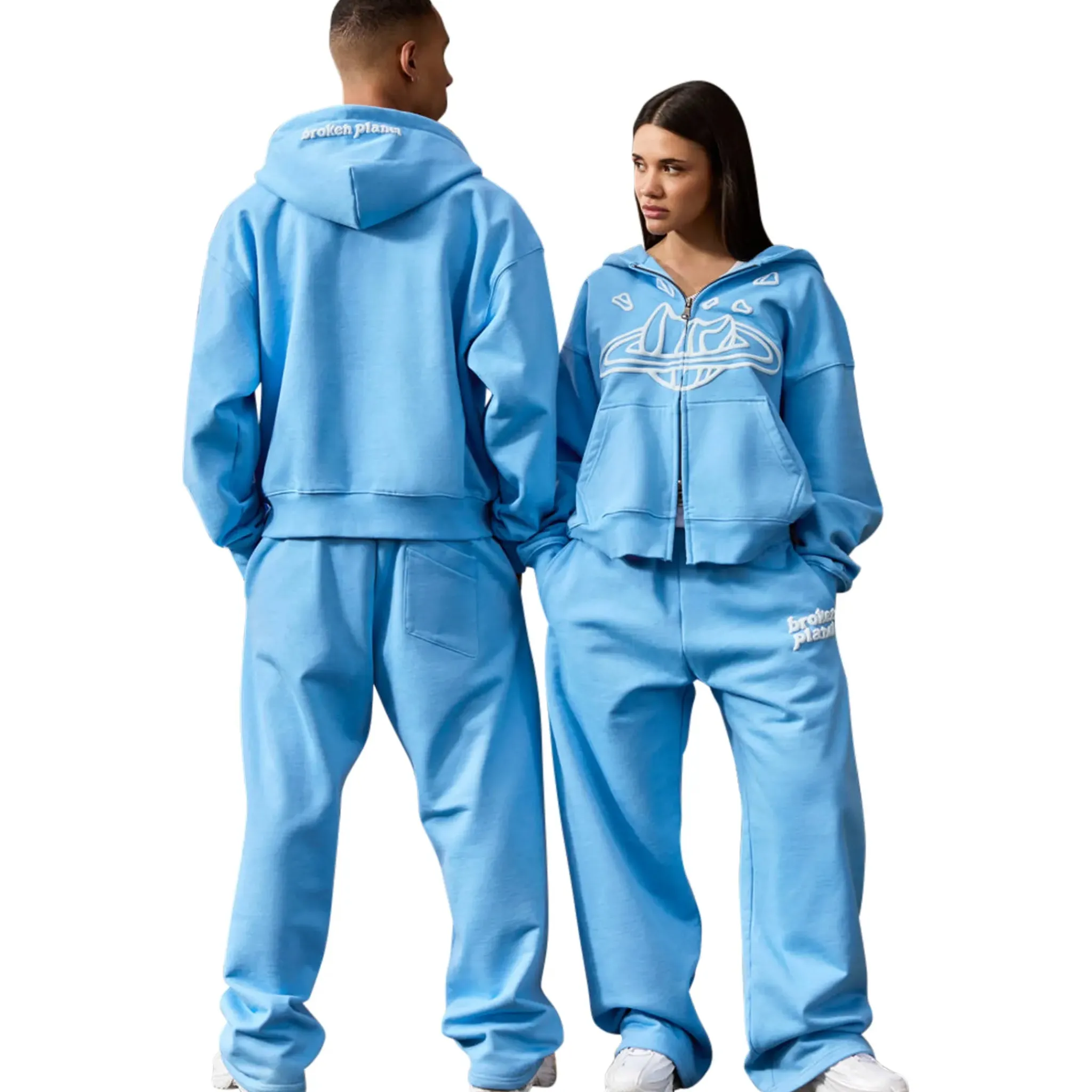 Broken Planet Market Broken Planet Straight Leg Light Blue Sweatpants< Bottoms|Sweatpants