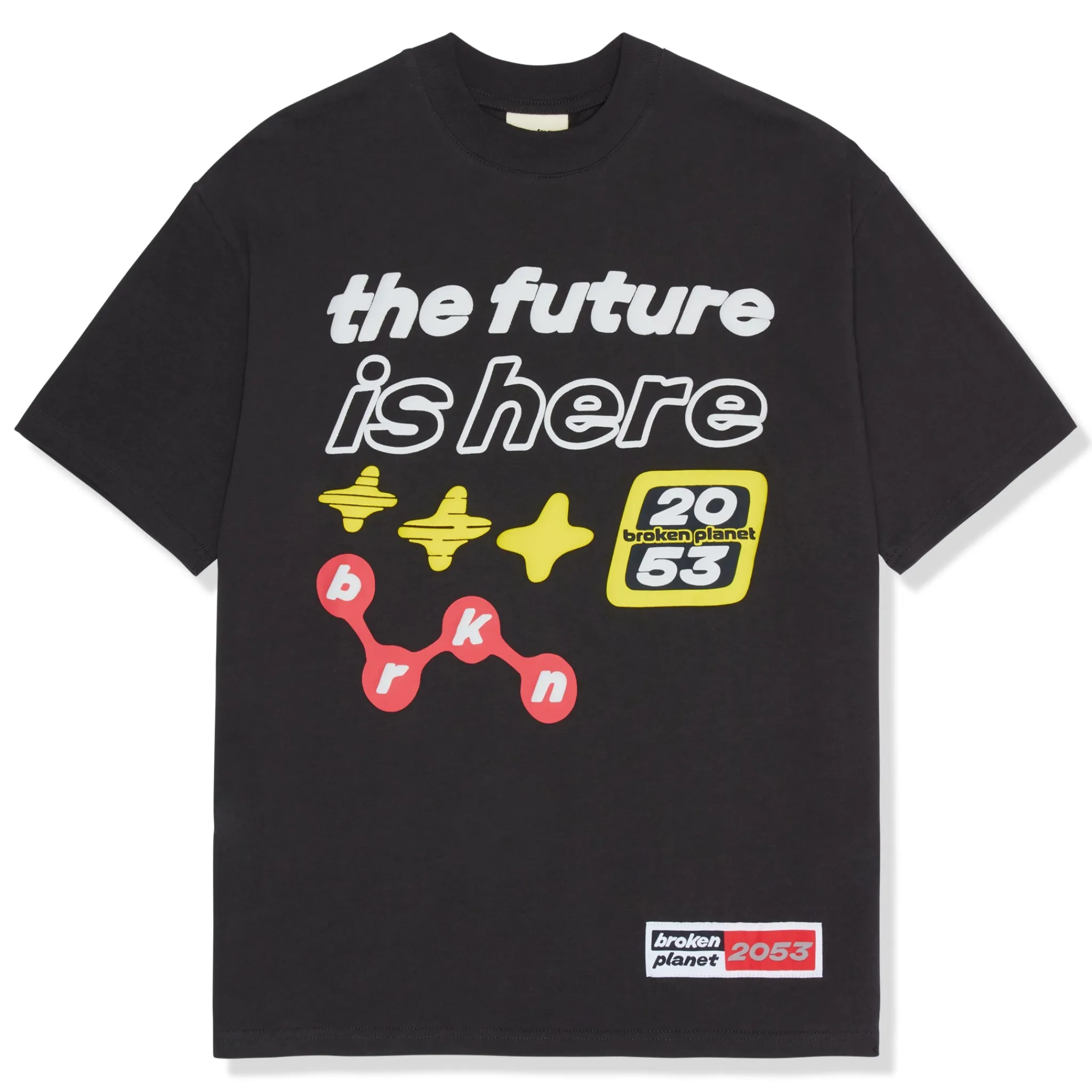 Broken Planet Market Broken Planet The Future Is Here Midnight Black T Shirt< T-shirts