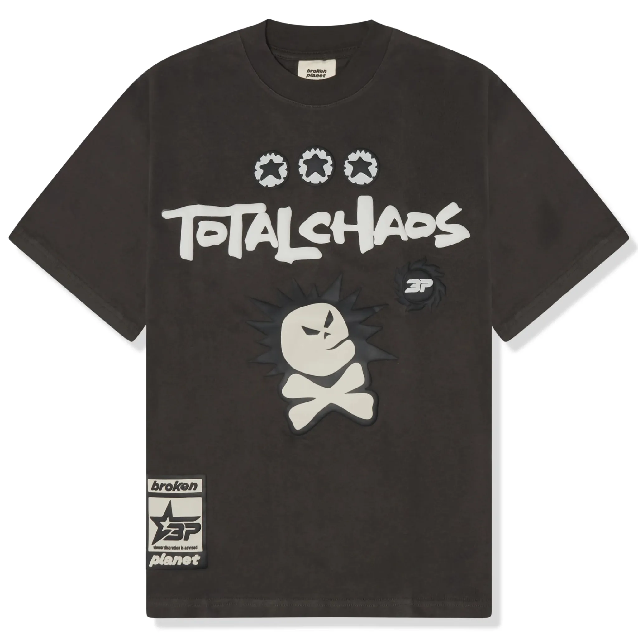 Broken Planet Market Broken Planet Total Chaos Soot Black T Shirt< T-shirts