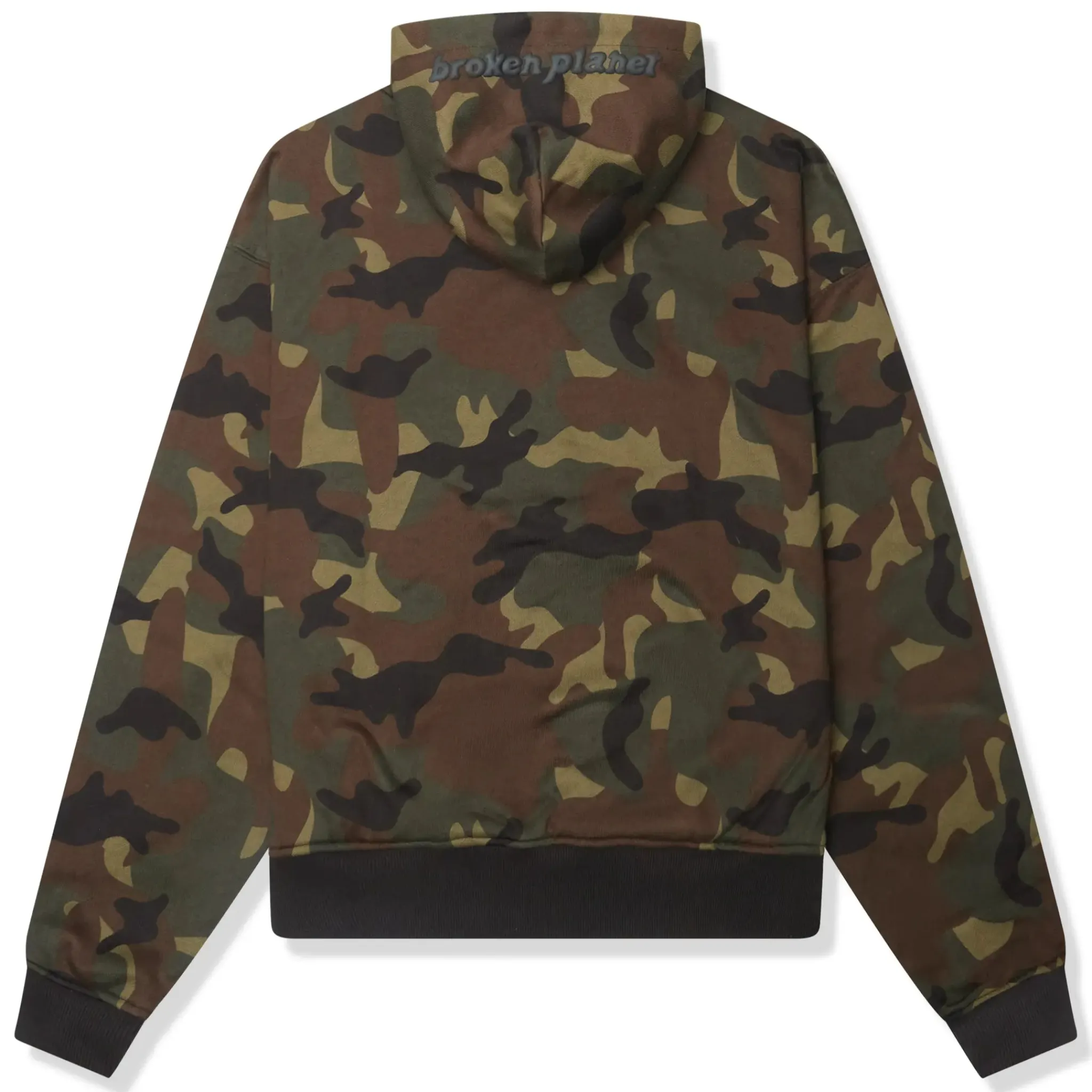 Broken Planet Market Broken Planet Zip-Up Camo Green Hoodie< Sweatshirts & Hoodies