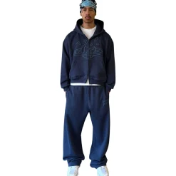 Broken Planet Market Broken Planet Zip-Up Deep Navy Hoodie< Matching Sets|Sweatshirts & Hoodies