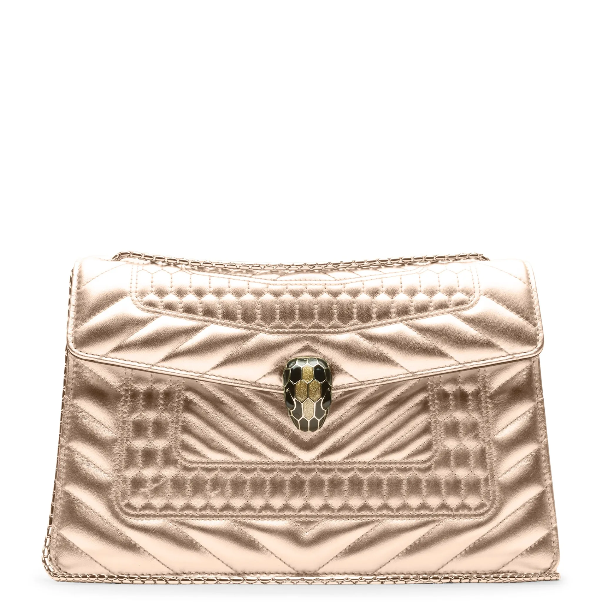 Bvlgari Serpenti Nappa Leather Bag Gold< Cross Body Bags|Bags