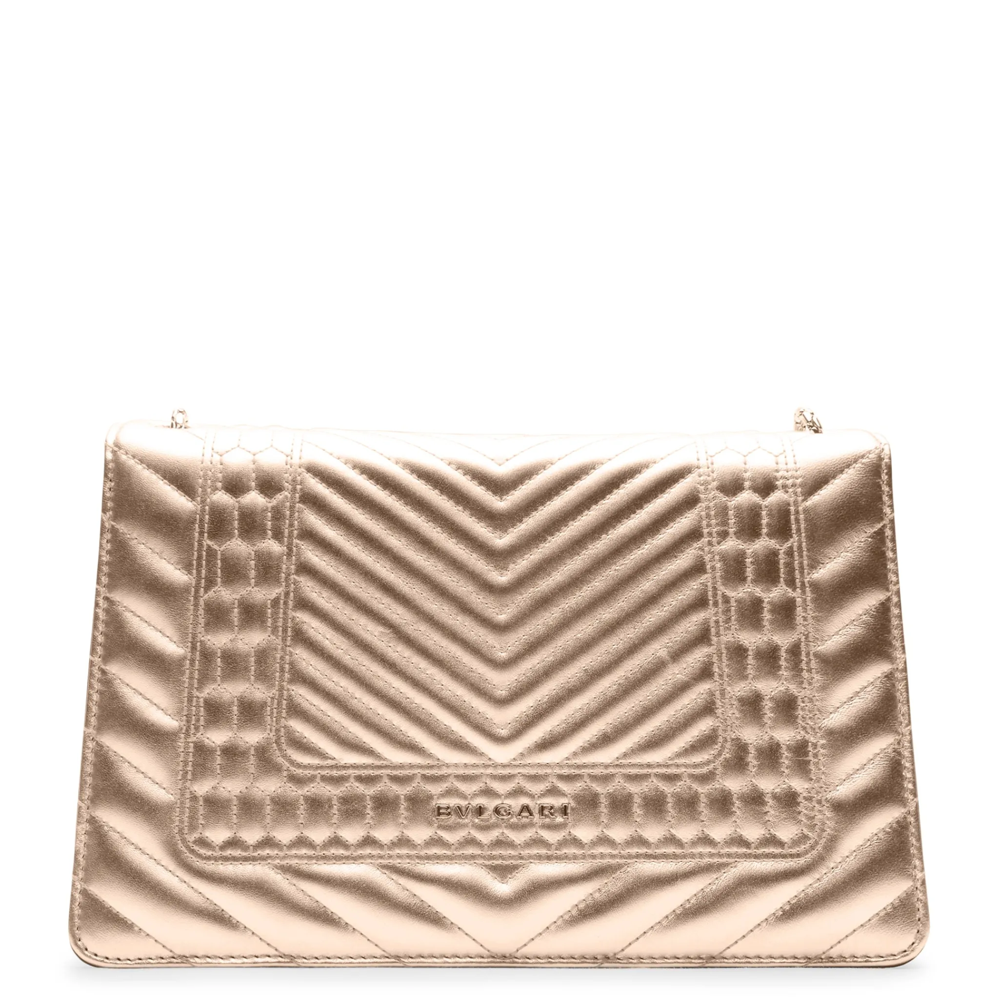 Bvlgari Serpenti Nappa Leather Bag Gold< Cross Body Bags|Bags