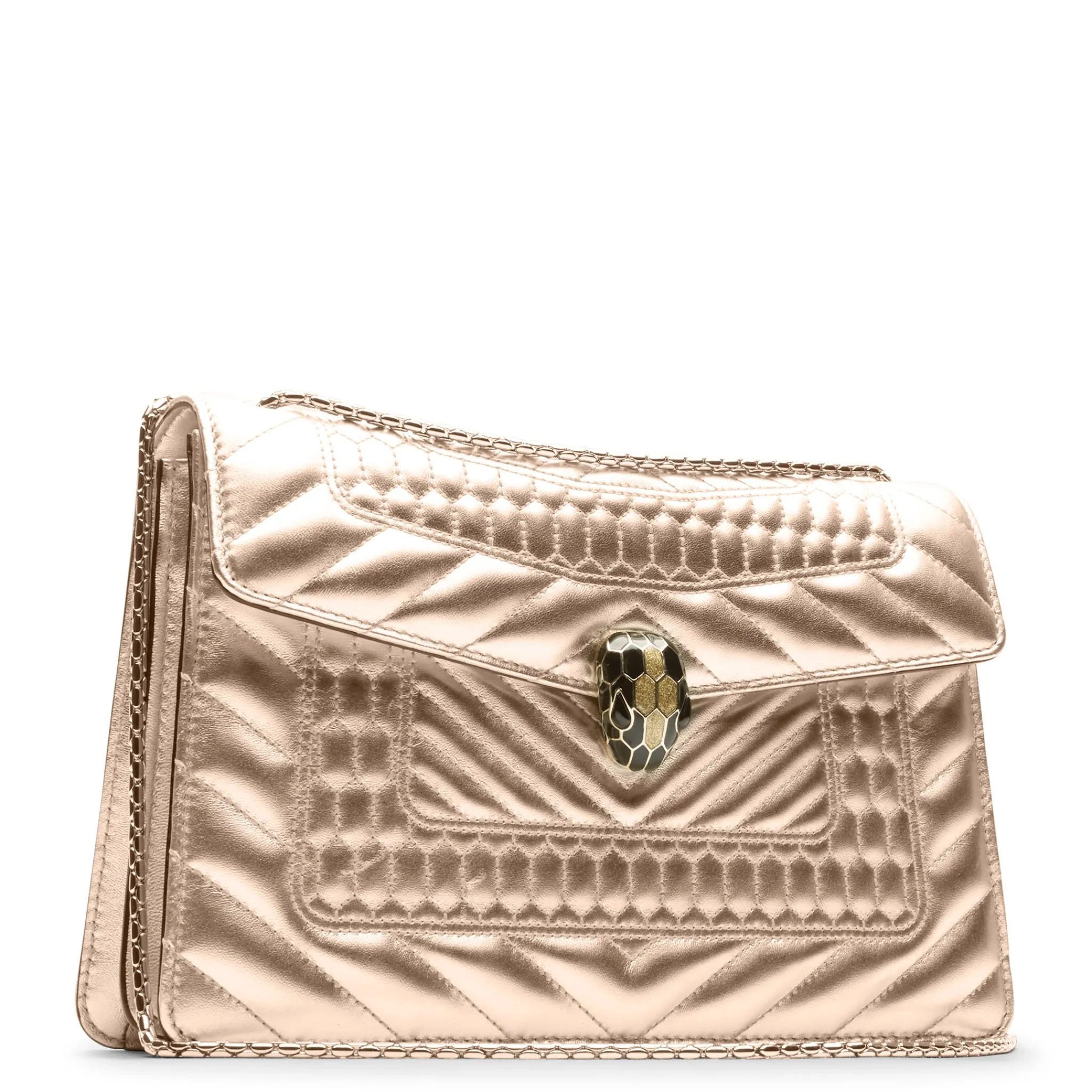 Bvlgari Serpenti Nappa Leather Bag Gold< Cross Body Bags|Bags