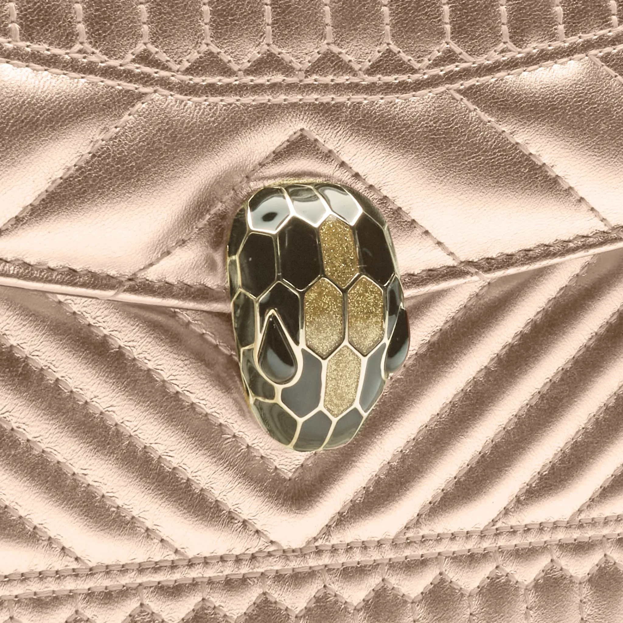 Bvlgari Serpenti Nappa Leather Bag Gold< Cross Body Bags|Bags