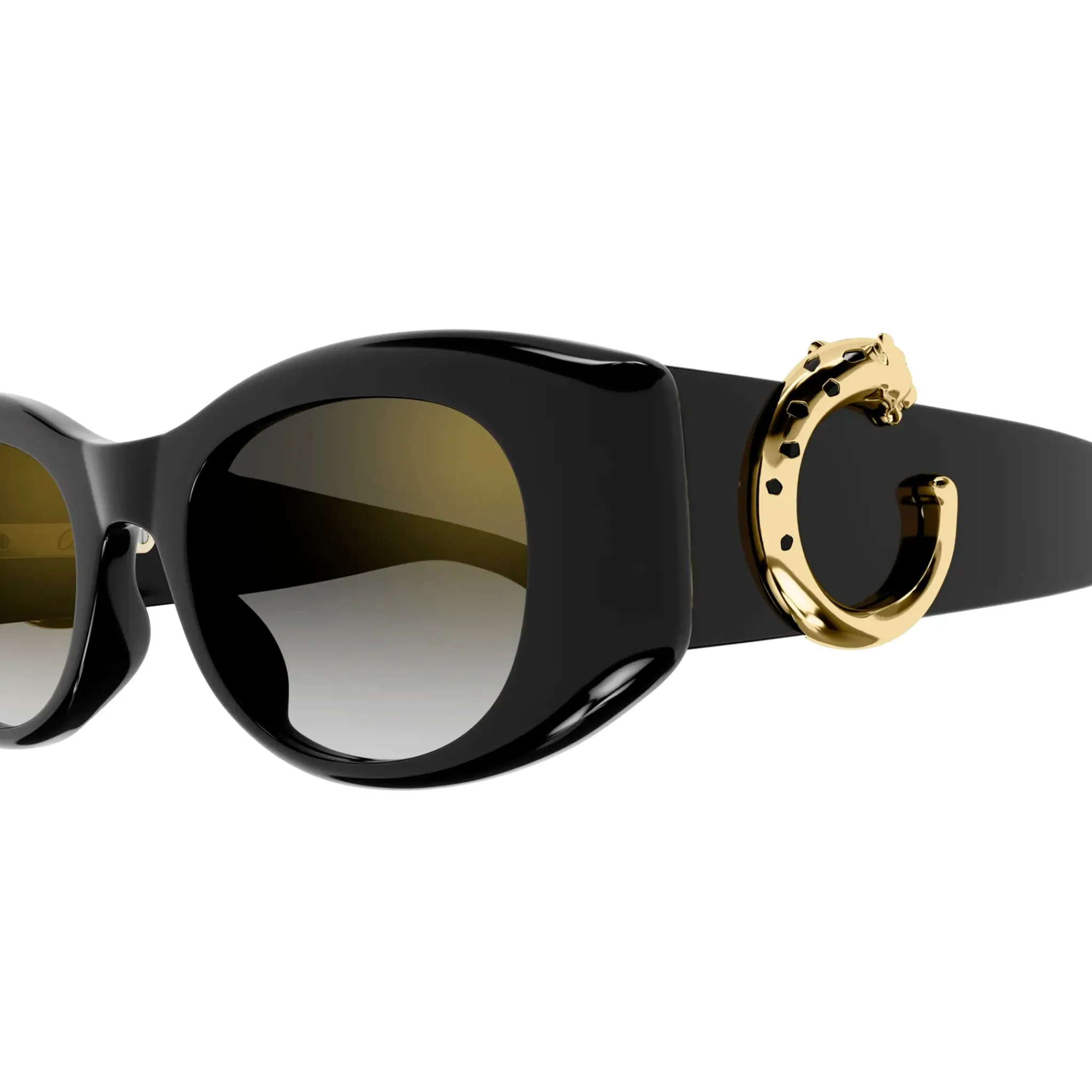 Cartier Eyewear CT0472S-001 C Panthere De Cartier Black Grey Sunglasses< Sunglasses
