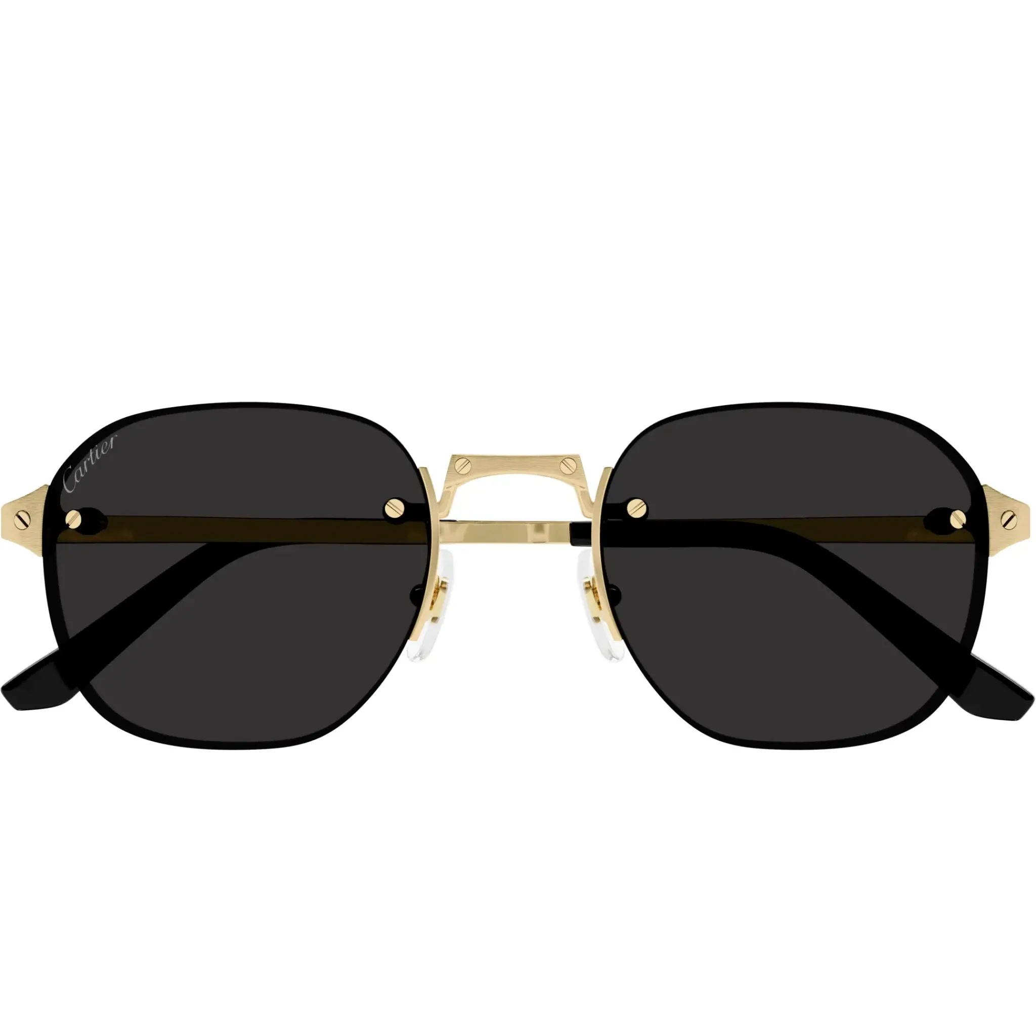 Cartier Eyewear CT0459S-001 Gold Grey Sunglasses< Sunglasses