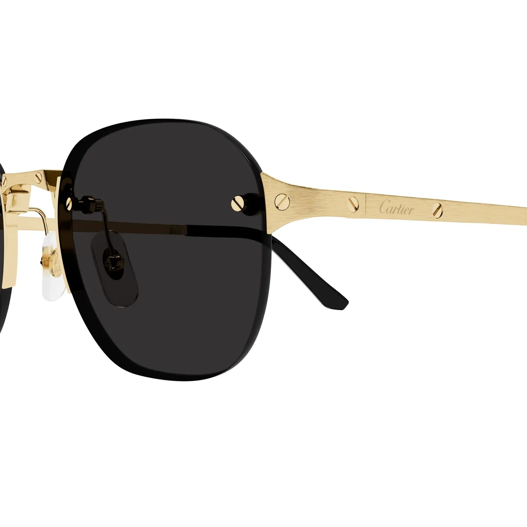 Cartier Eyewear CT0459S-001 Gold Grey Sunglasses< Sunglasses