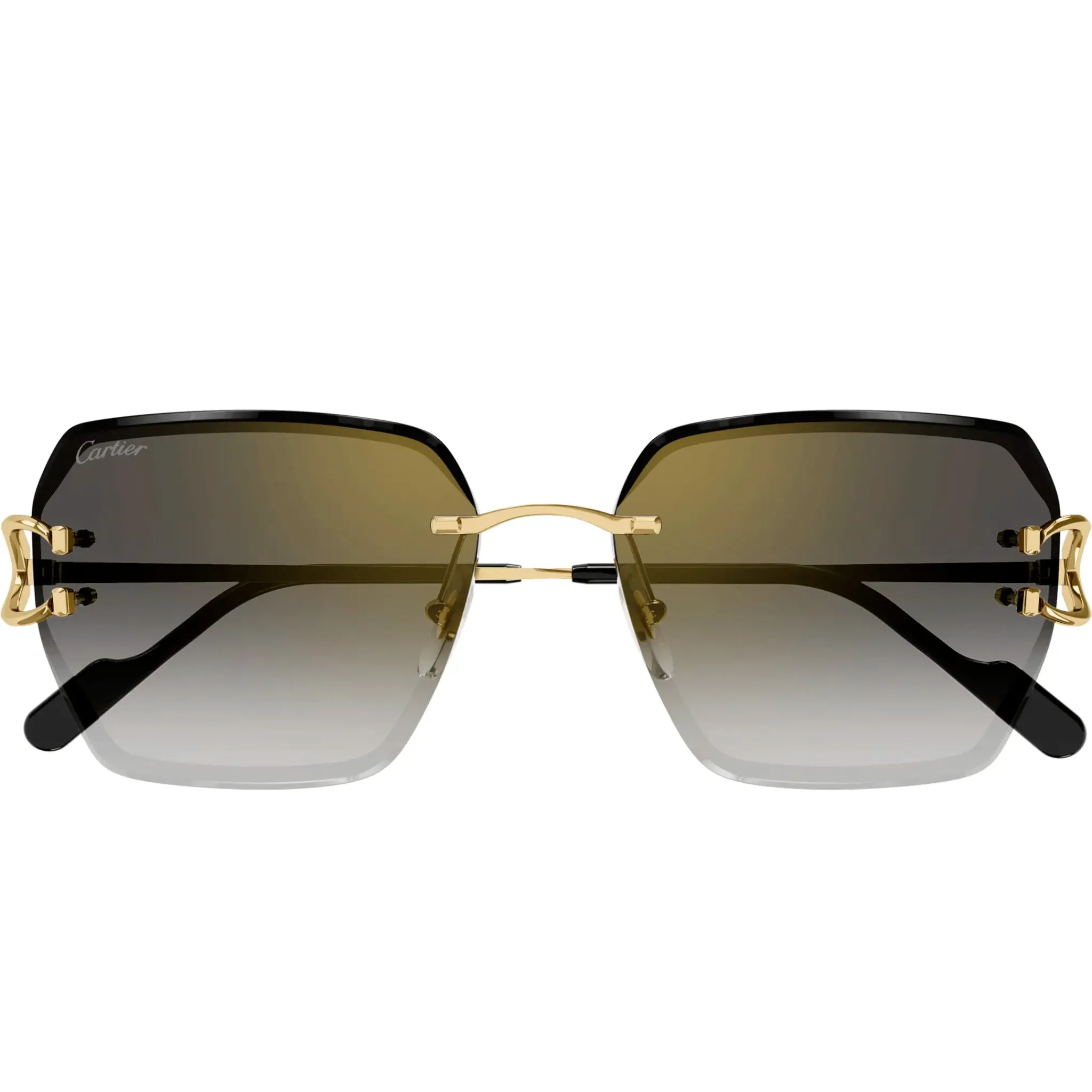 Cartier Eyewear CT0466S-001 Gold Grey Sunglasses< Sunglasses