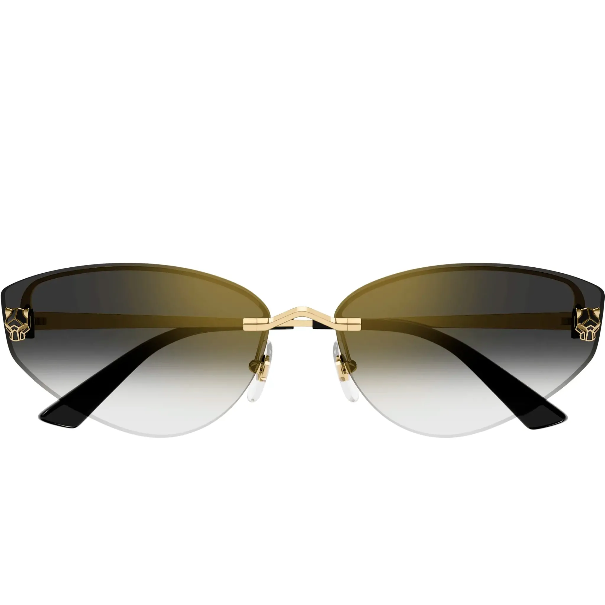 Cartier Eyewear CT0431S-001 Panthere De Cartier Gold Grey Sunglasses< Sunglasses