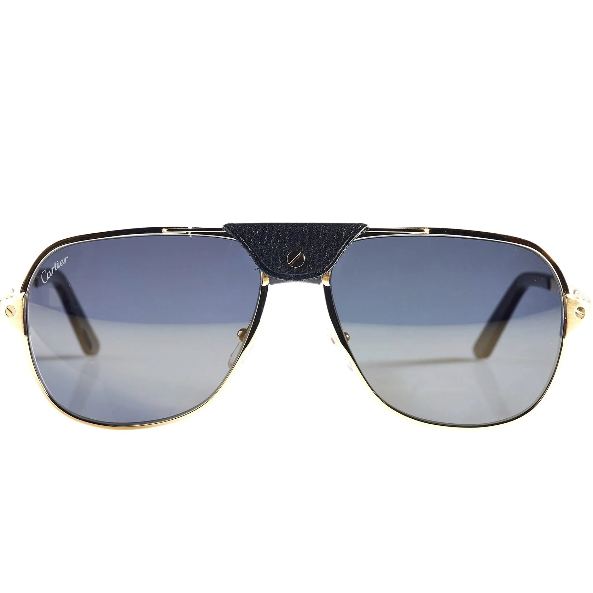 Cartier Eyewear CT0165S Santos De Cartier Gold Sunglasses< Sunglasses