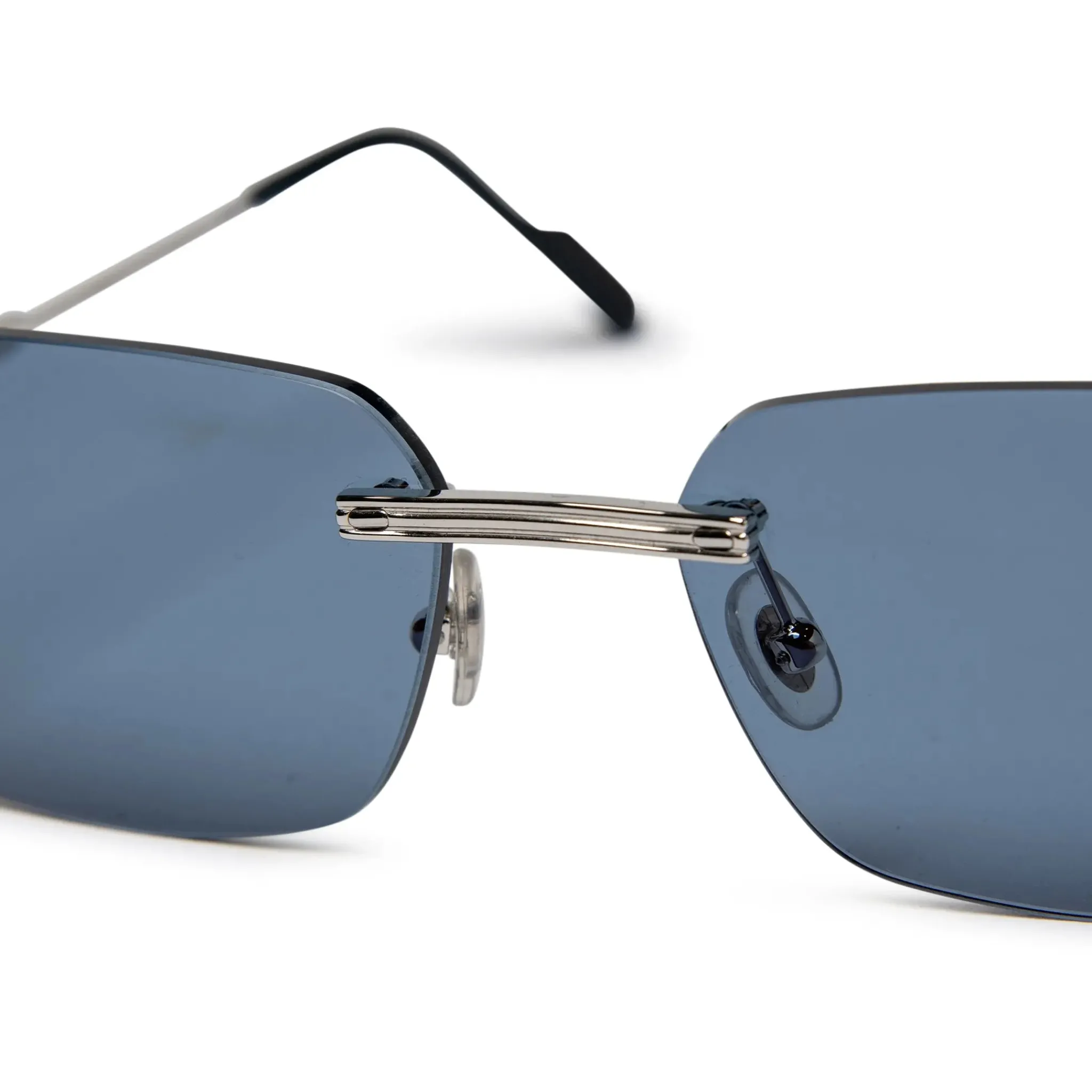 Cartier Eyewear CT0271S-003 Silver Blue Sunglasses< Sunglasses