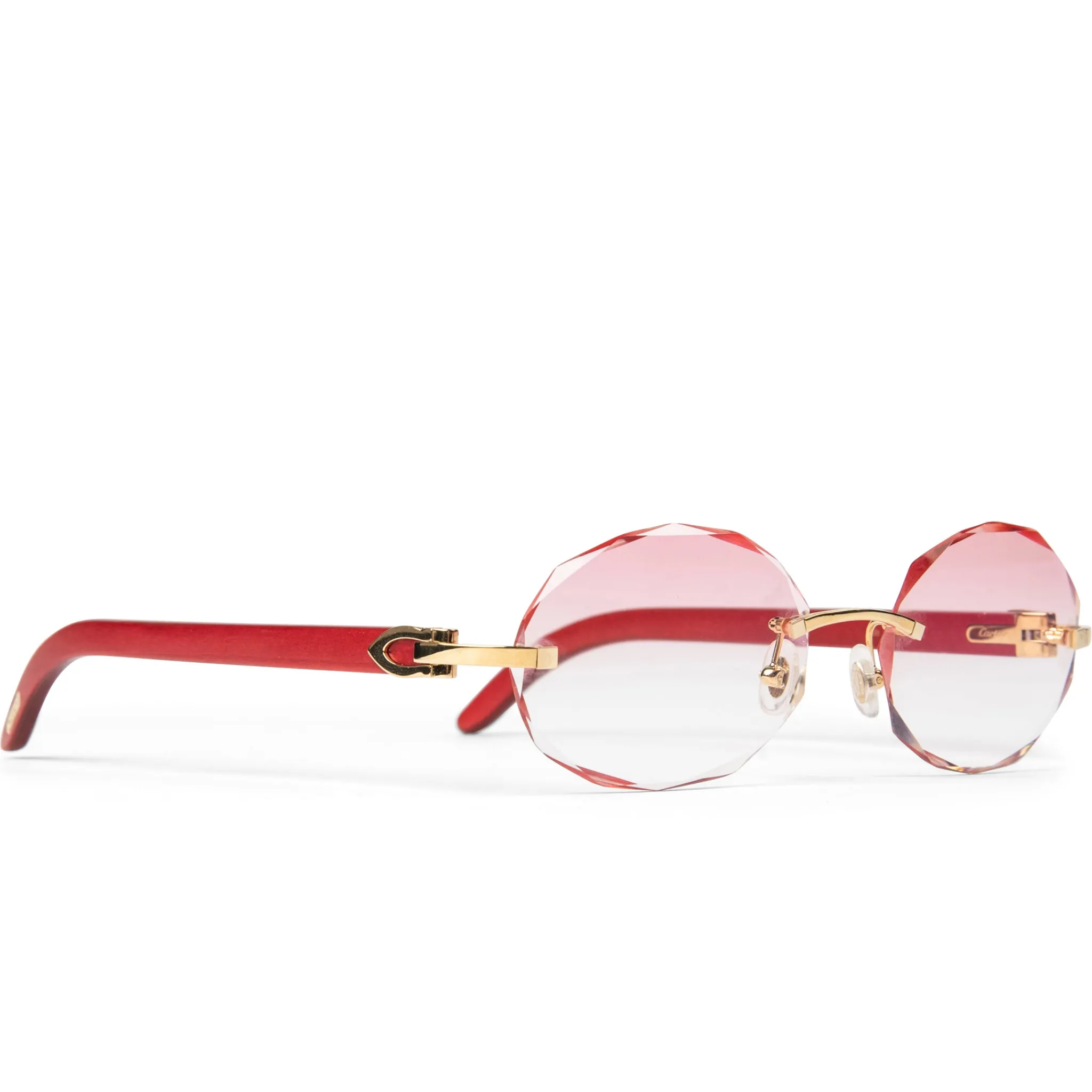 Cartier Eyewear Custom CT0052O-006 C Decor Rimless Sunglasses< Sunglasses