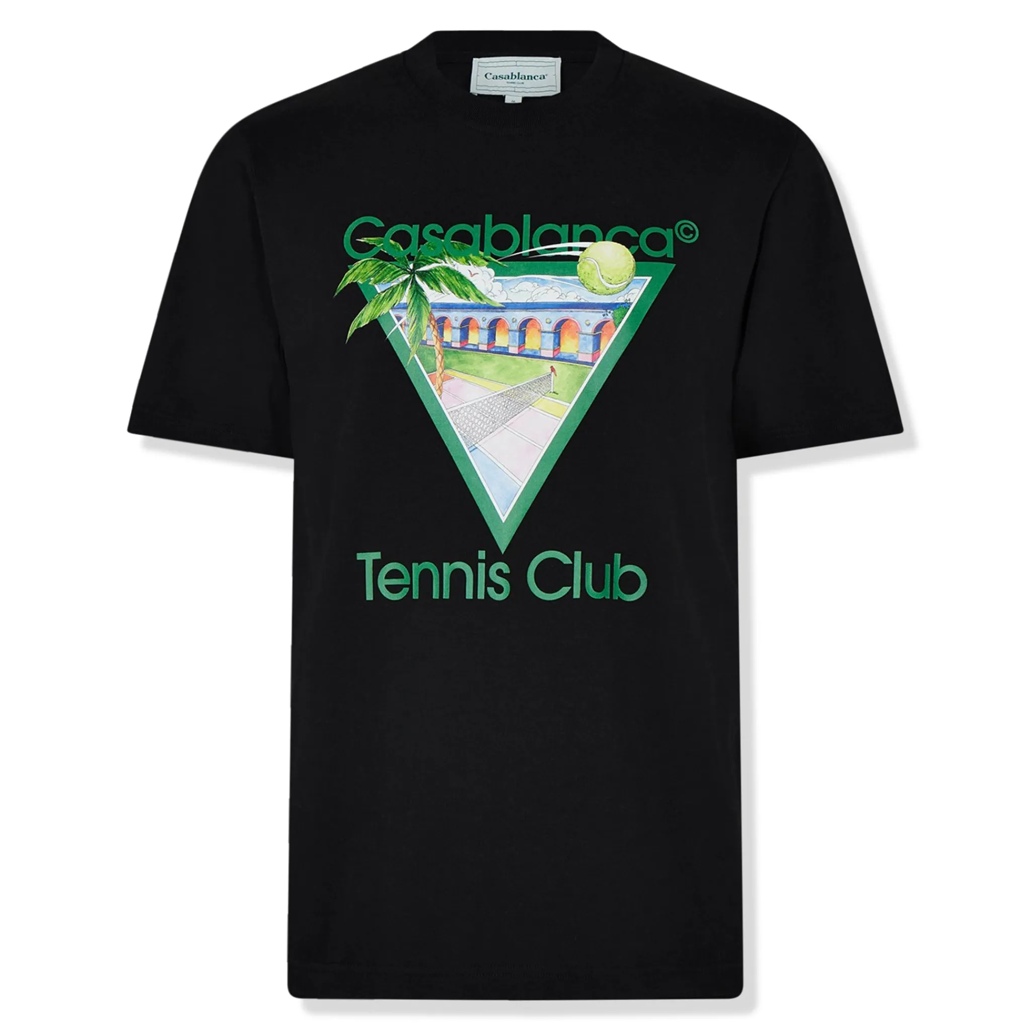 Casablanca Casa Tennis Club Black T Shirt< T-shirts