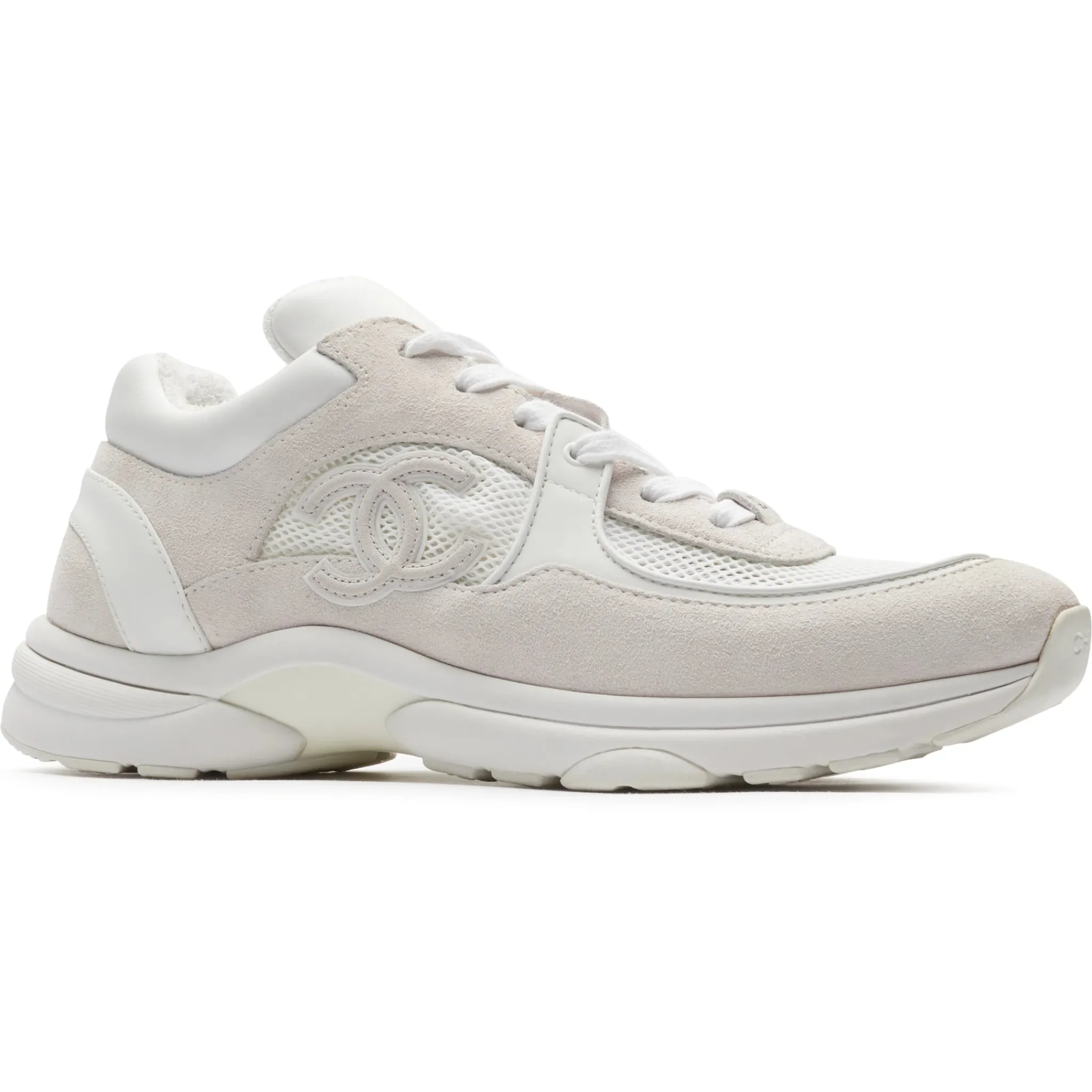 Chanel CC Logo Light Pink Mesh Sneaker - Preloved< Designer Trainers